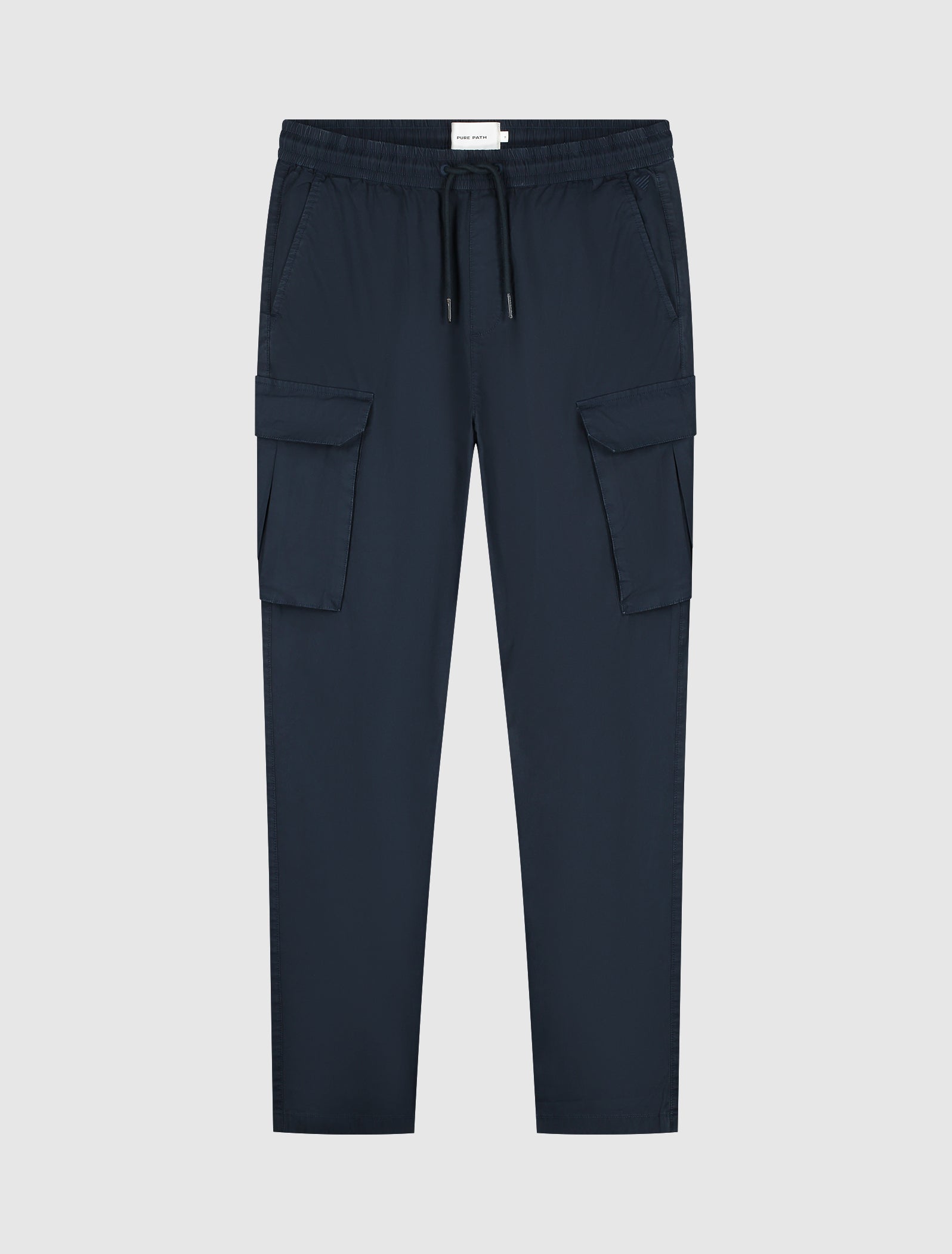 Cotton Stretch Cargo Pants | Navy
