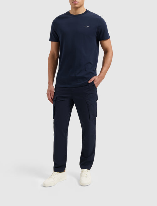 Cotton Stretch Cargo Pants | Navy