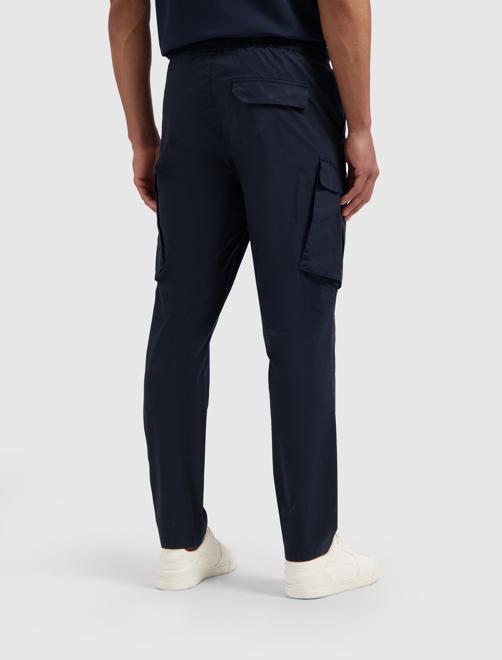 Cotton Stretch Cargo Pants | Navy