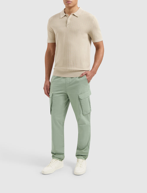 Cotton Stretch Cargo Pants | Army Green