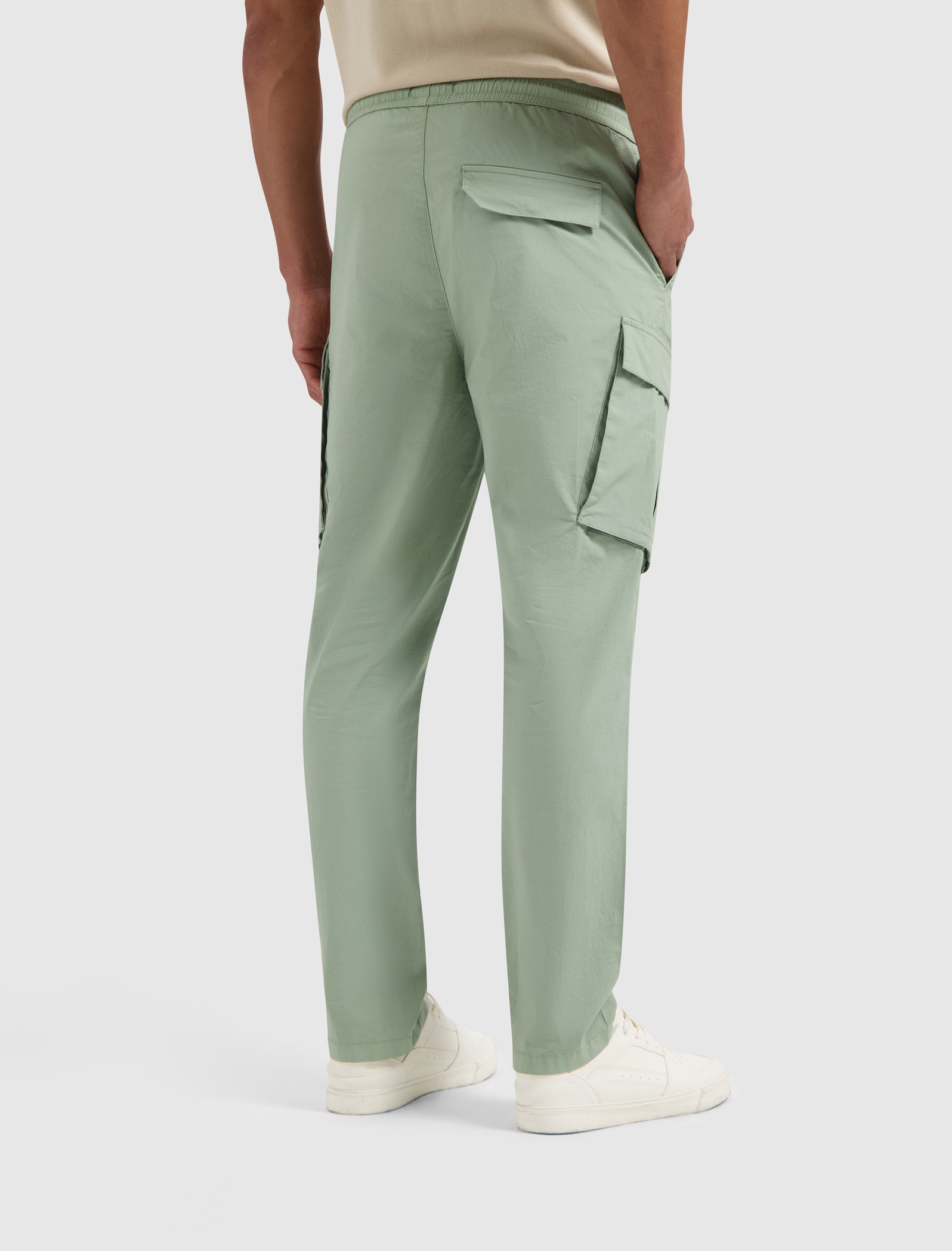 Cotton Stretch Cargo Pants | Army Green