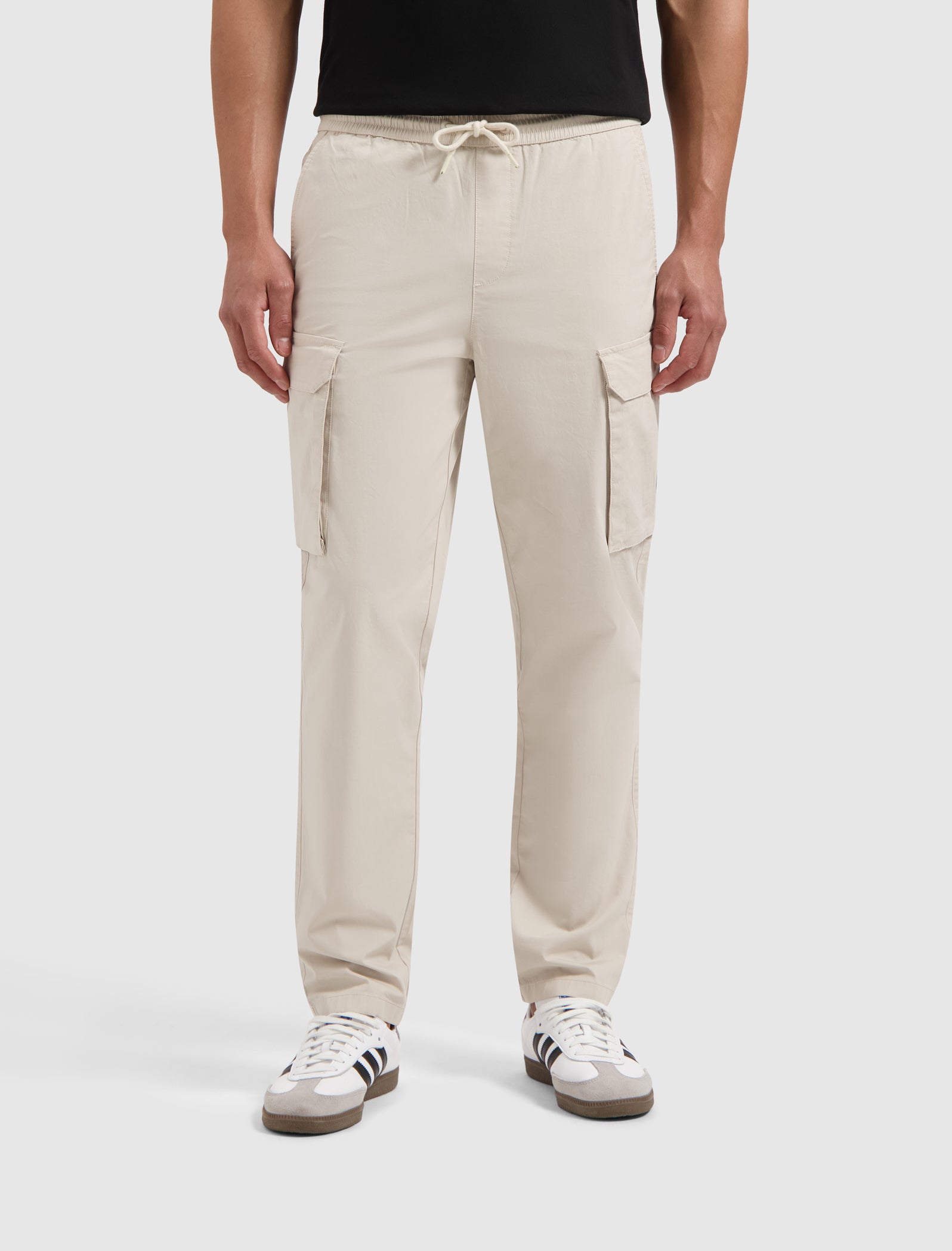 Cotton Stretch Cargo Pants | Sand