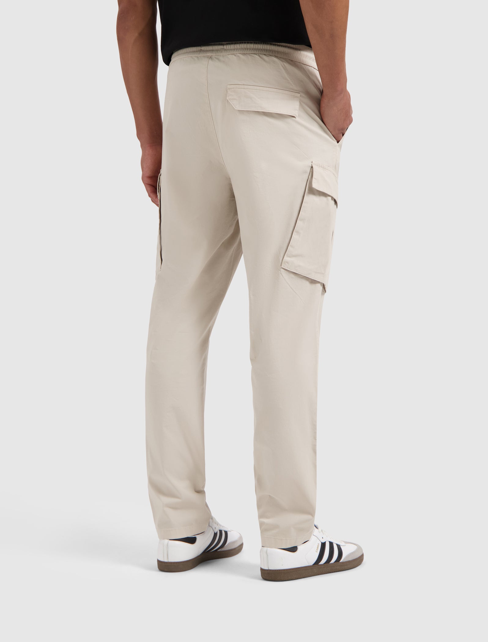 Cotton Stretch Cargo Pants | Sand