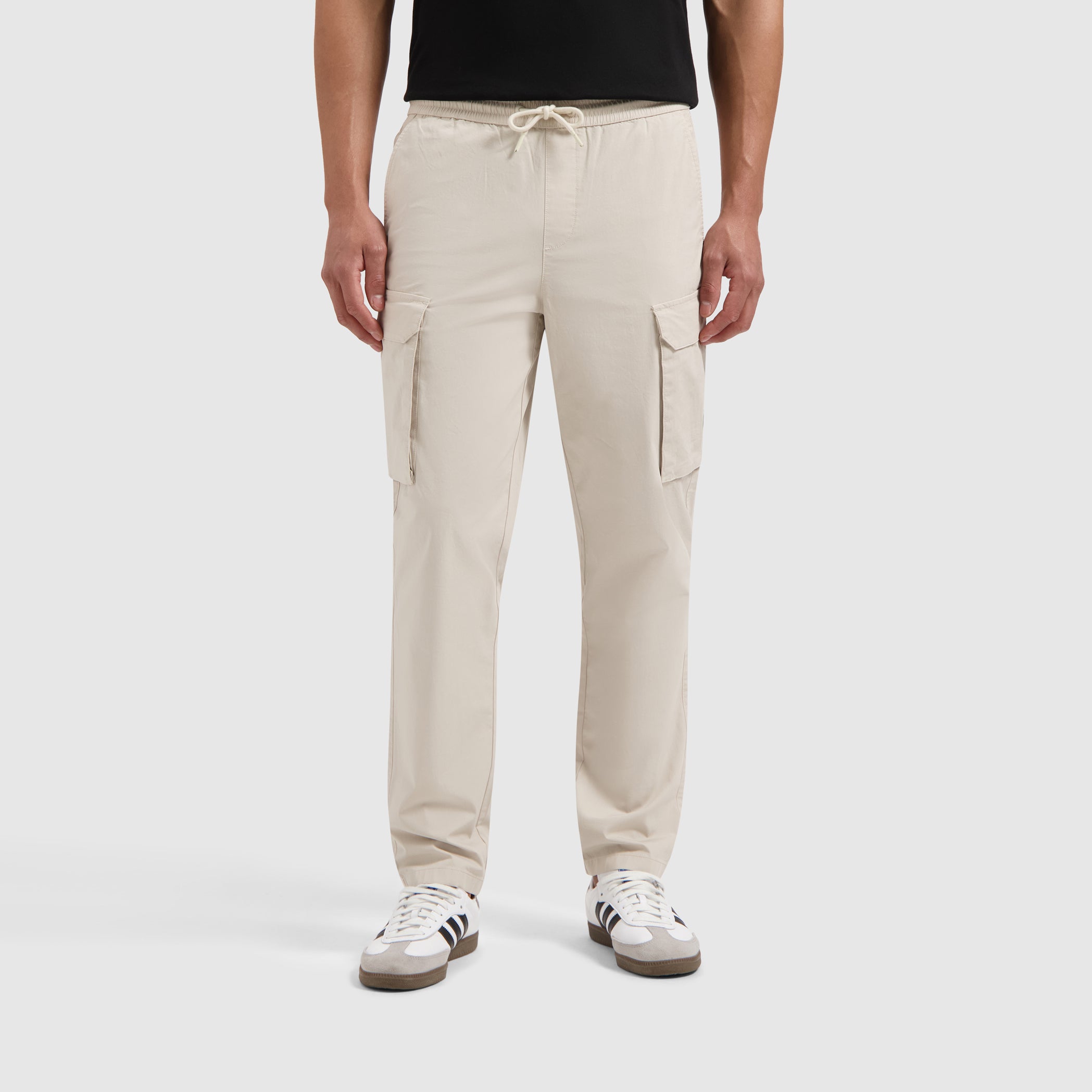 Cotton Stretch Cargo Pants | Sand