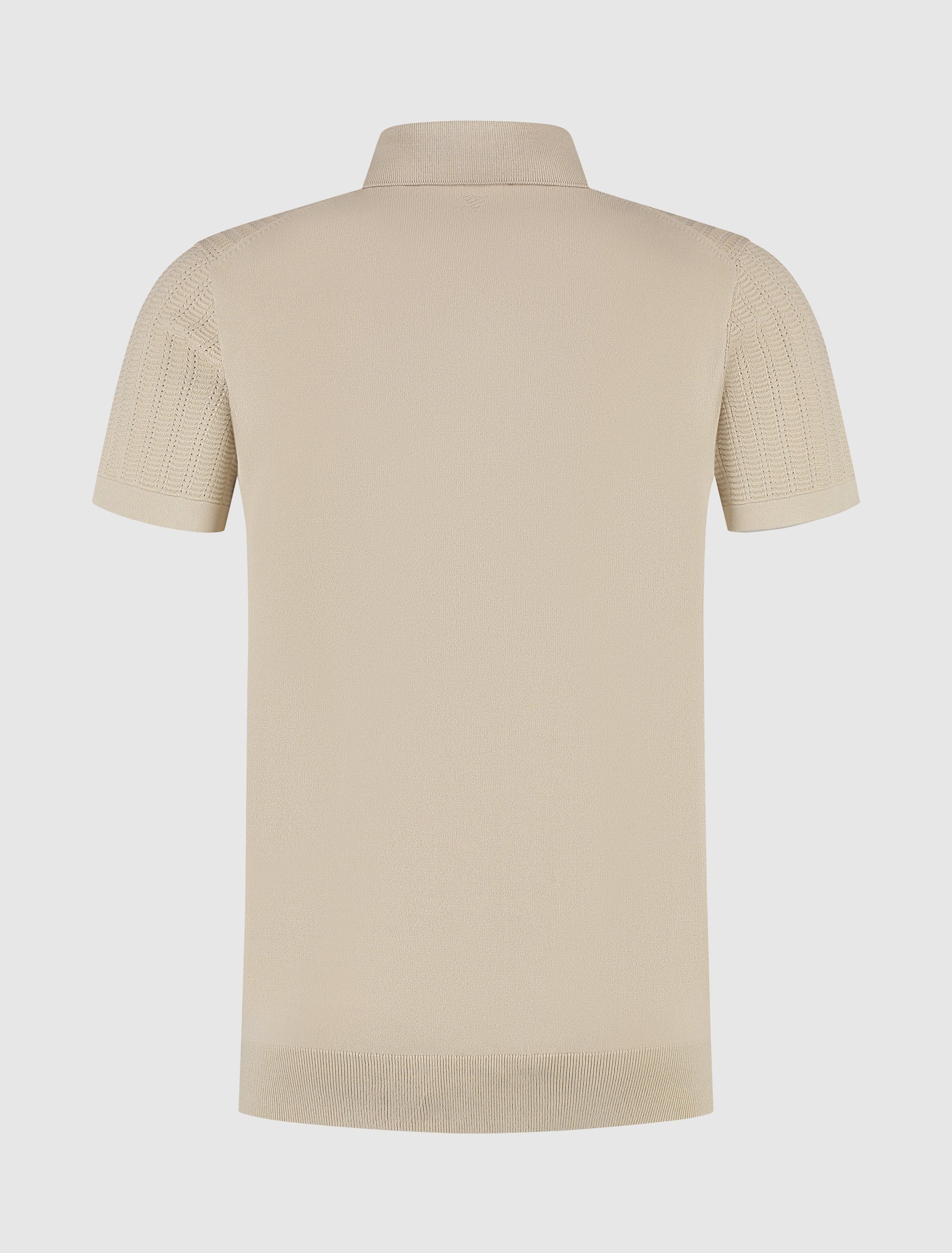 Structured Knitwear Polo | Sand
