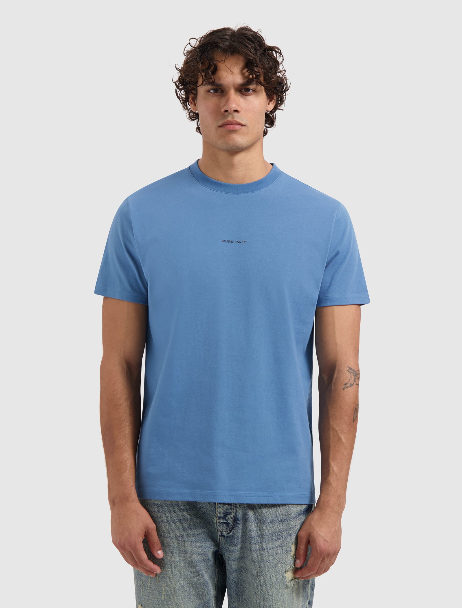Flowers Echoes T-shirt | Blue Grey
