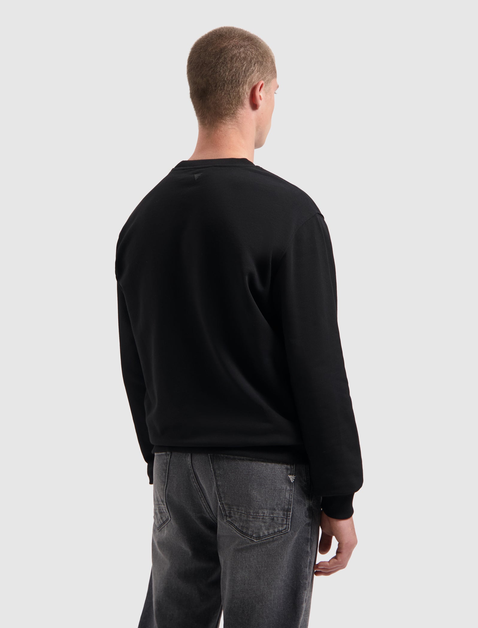 Stacked Logo Sweater | Black