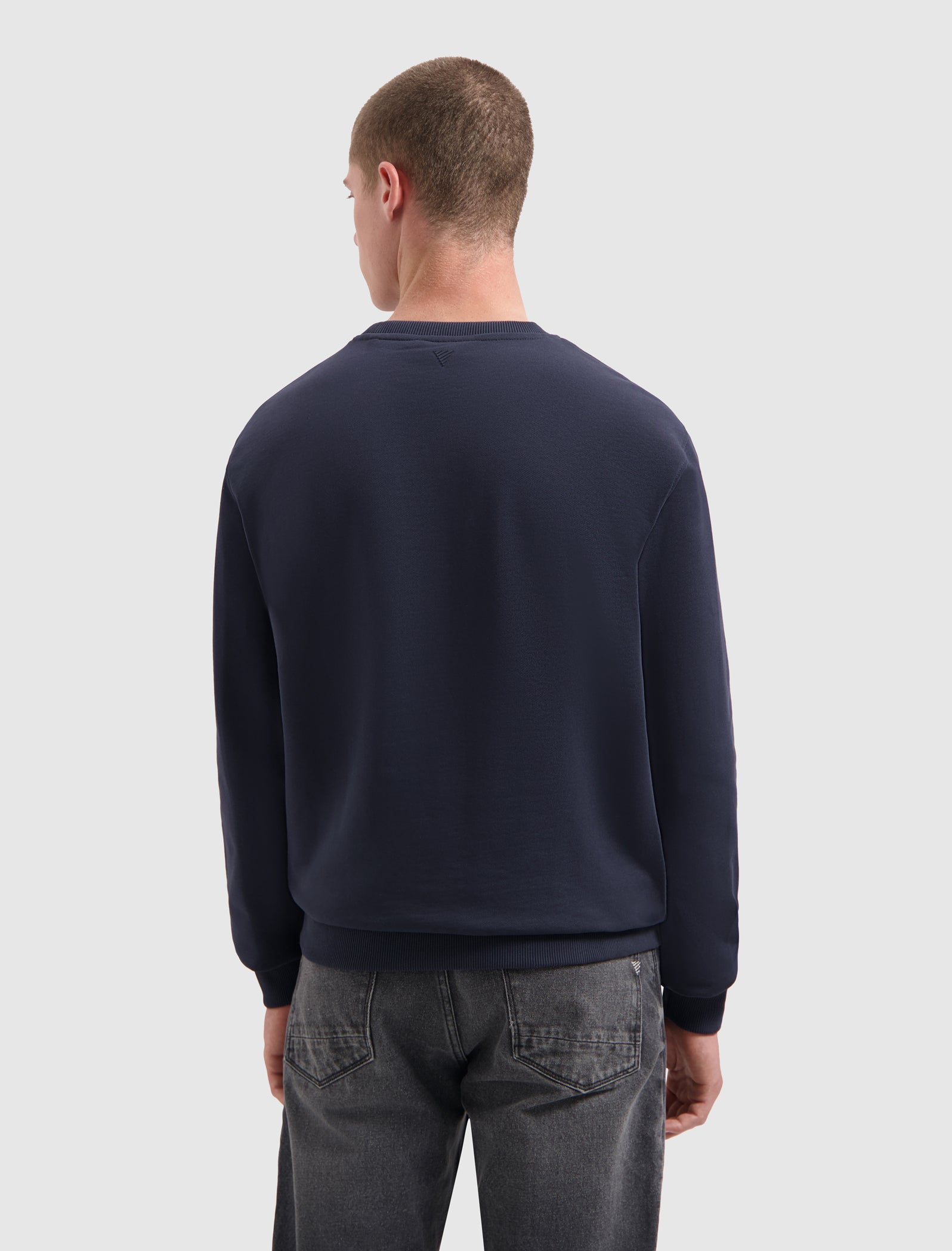 Stacked Logo Sweater | Dark Navy