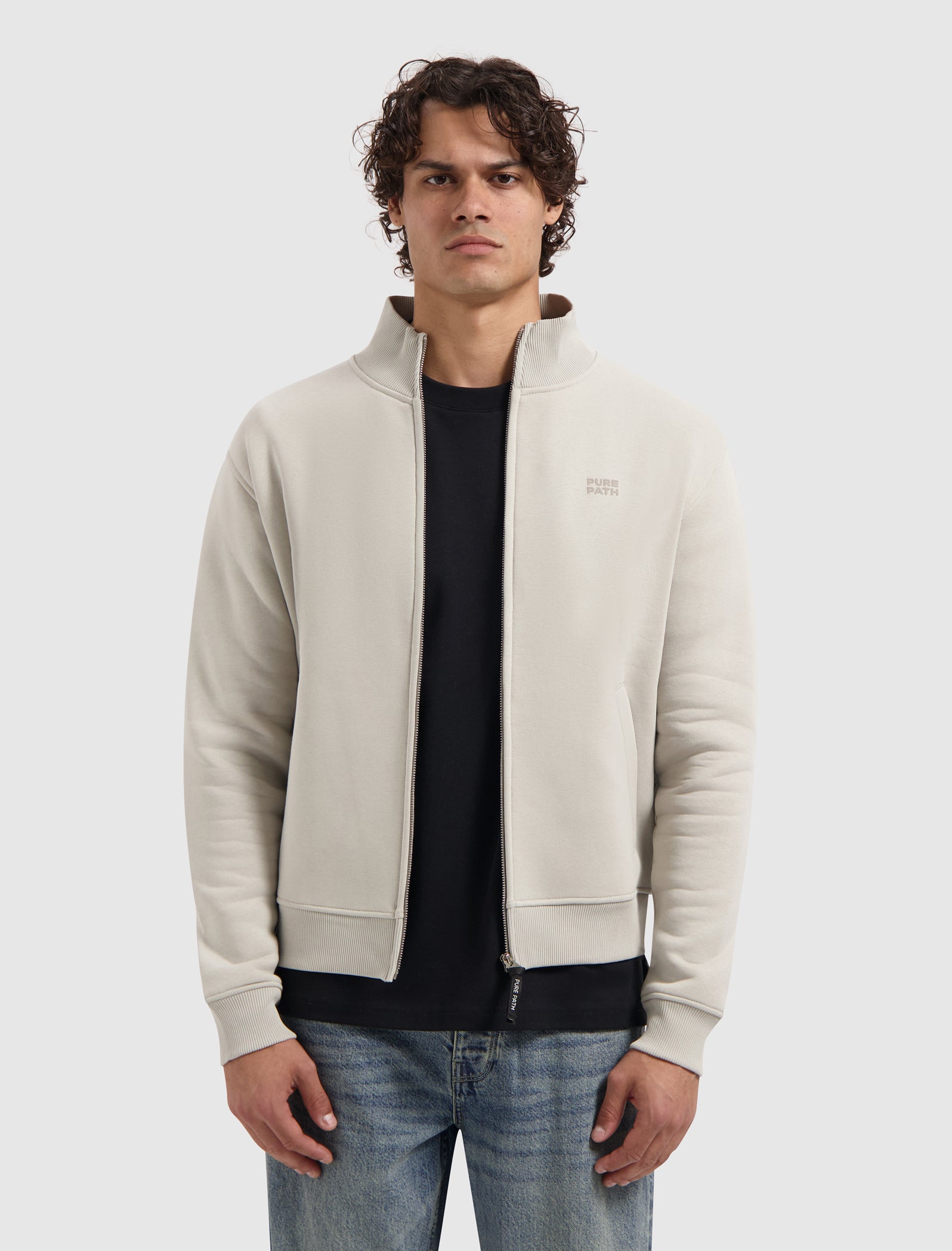 Stacked Logo Full-zip Sweater | Kit