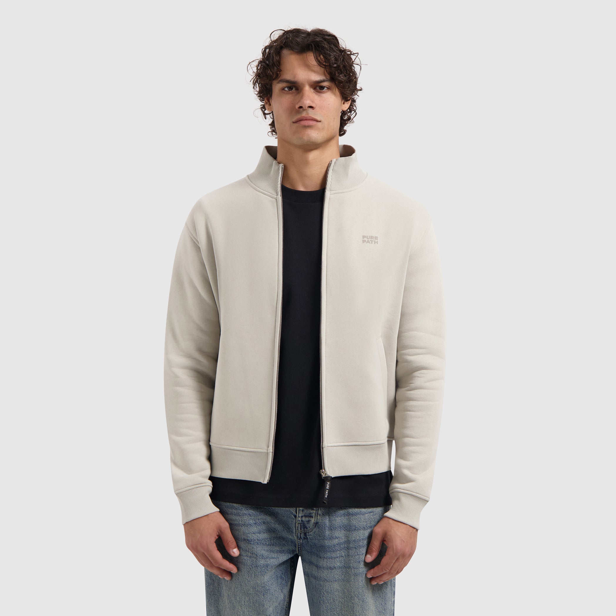 Stacked Logo Full-zip Sweater | Kit