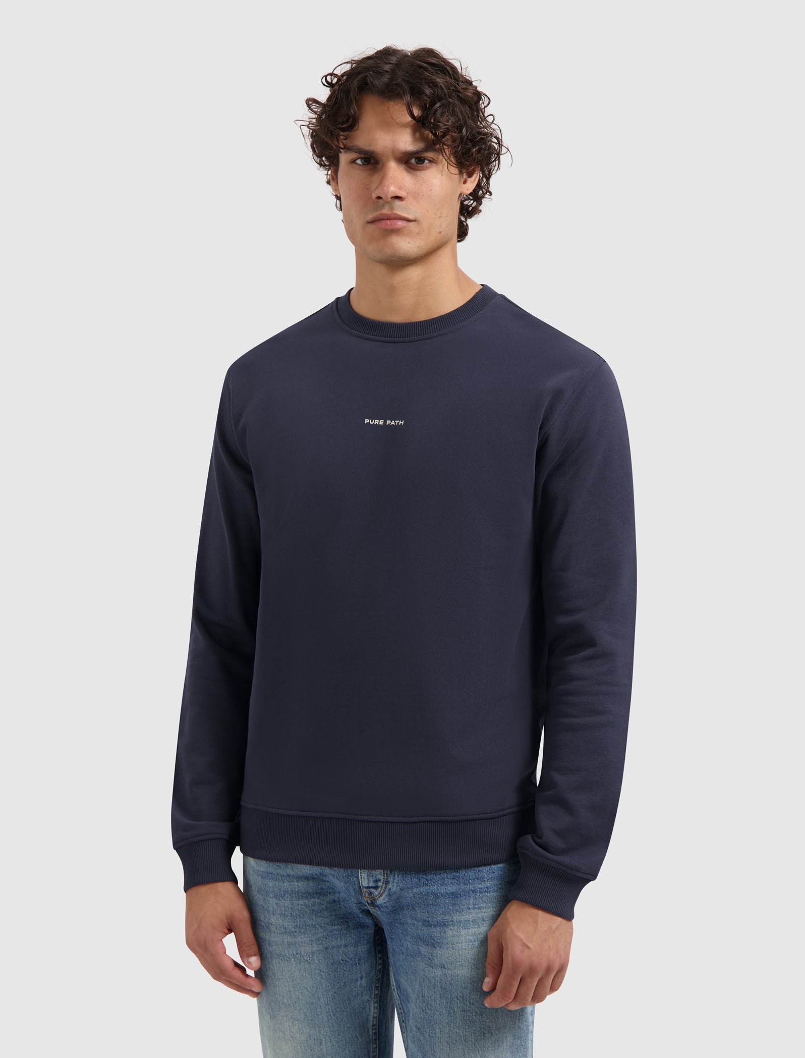 Flowers Echoes Sweater | Dark Navy
