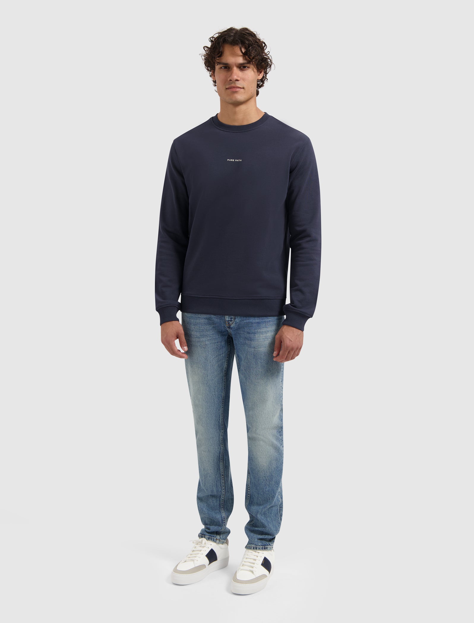 Flowers Echoes Sweater | Dark Navy