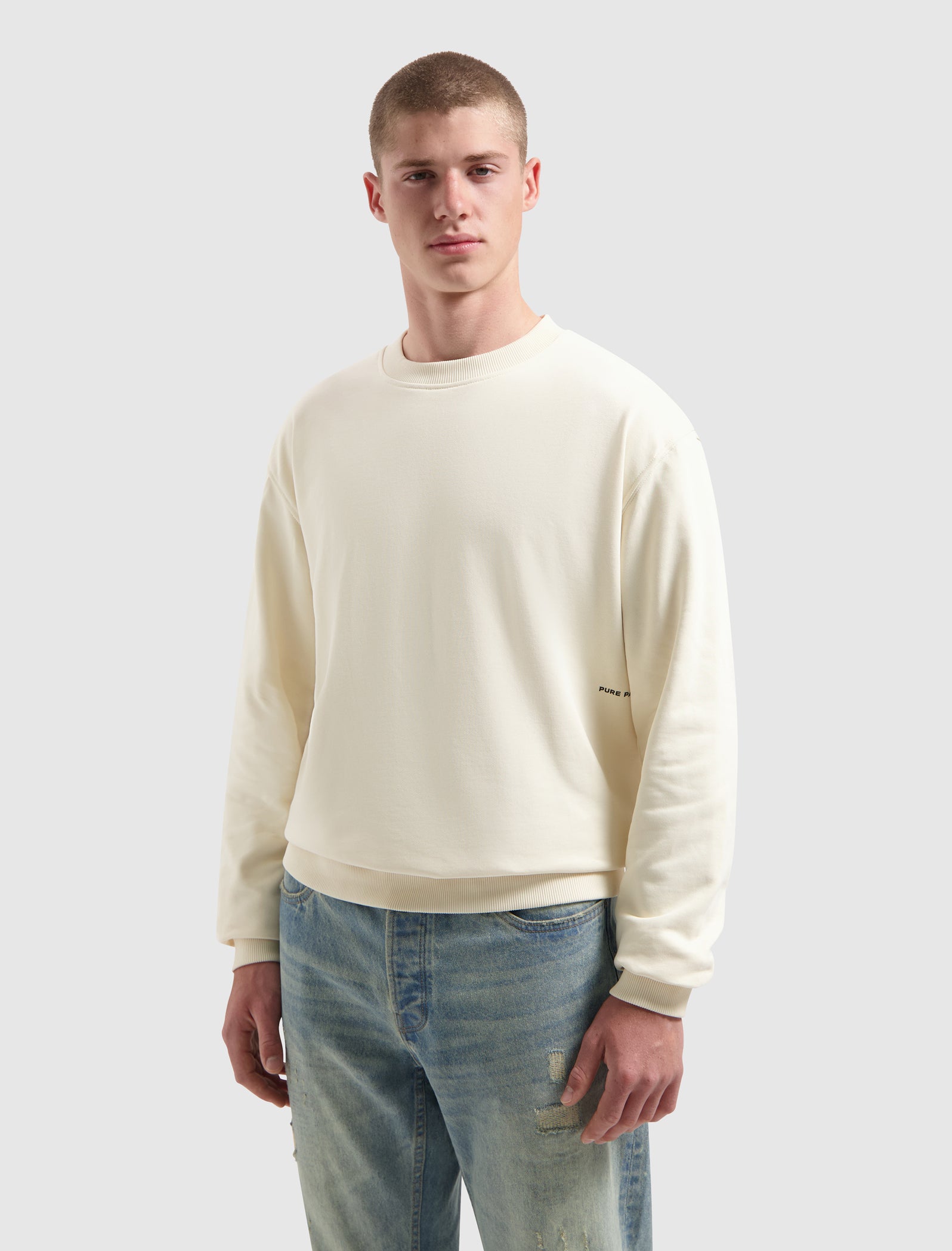 Sideline Wordmark Sweater | Ecru
