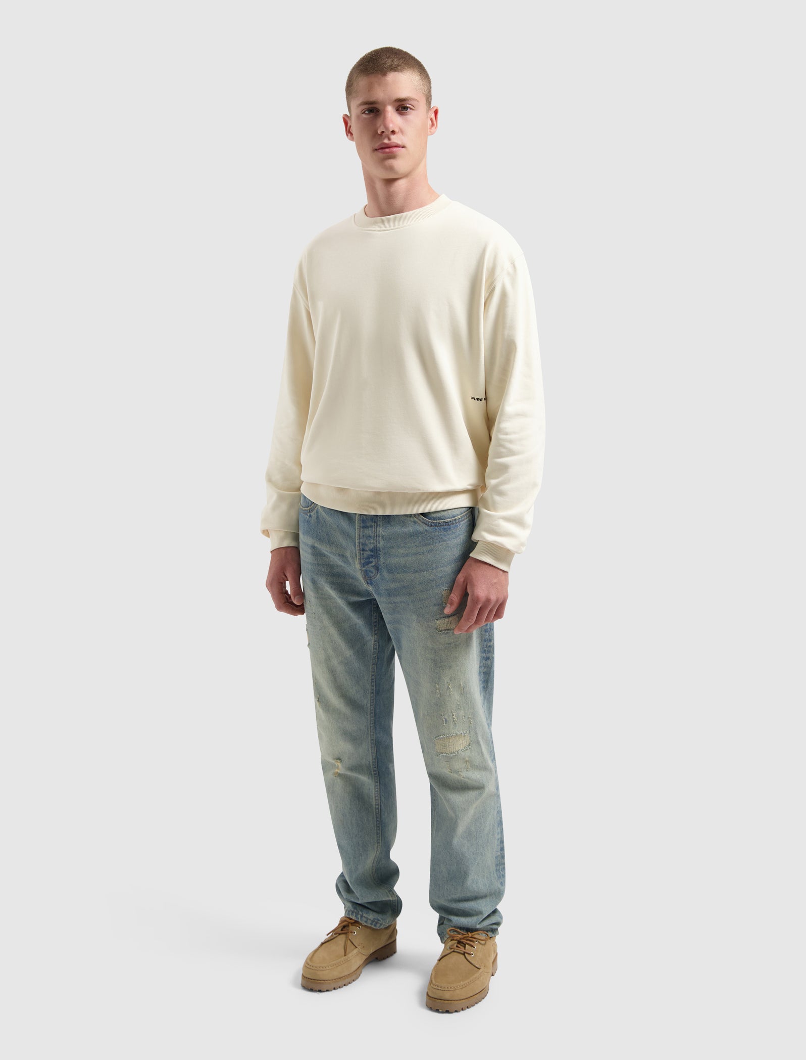 Sideline Wordmark Sweater | Ecru