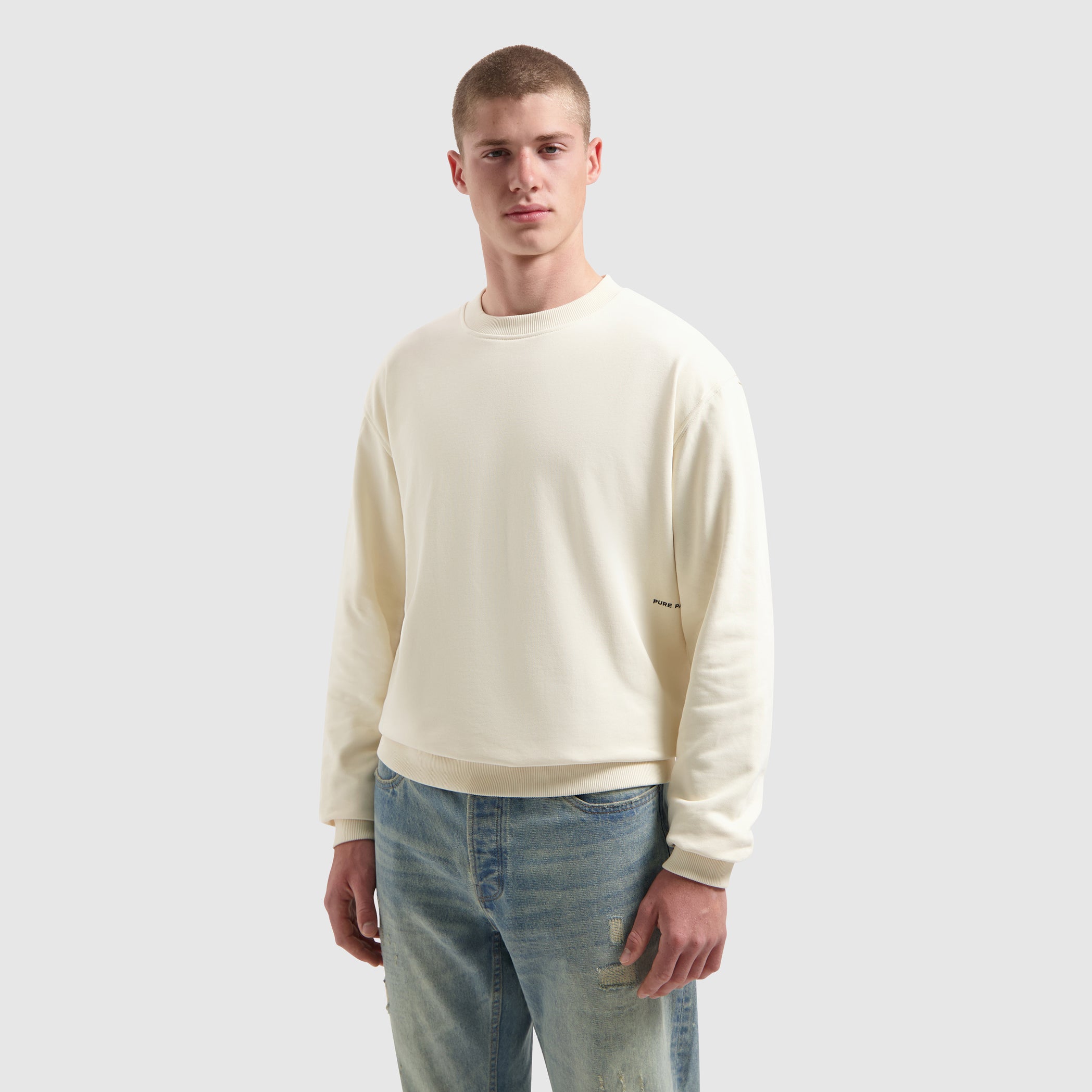 Sideline Wordmark Sweater | Ecru