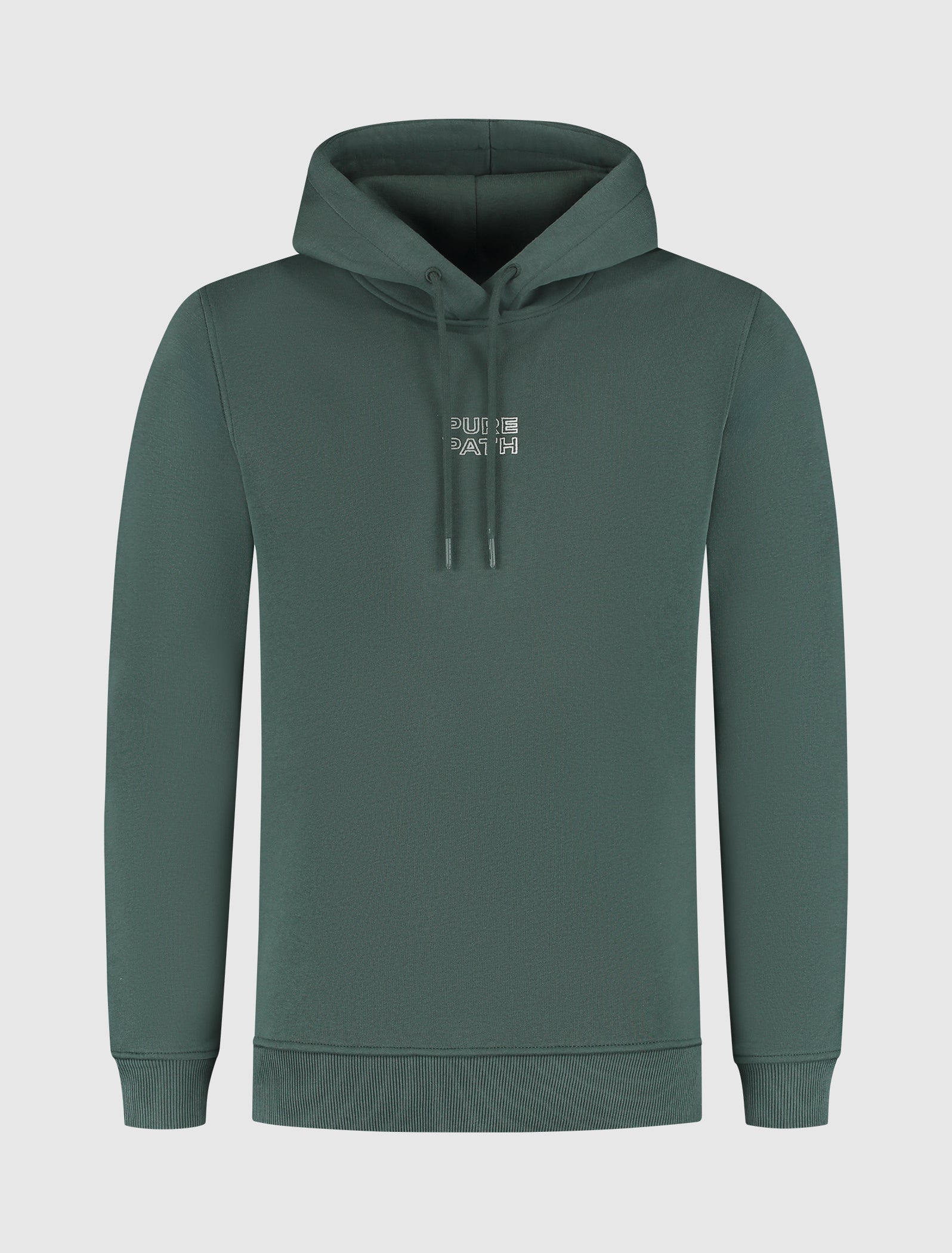 Stitched Floral Hoodie | Dark Green