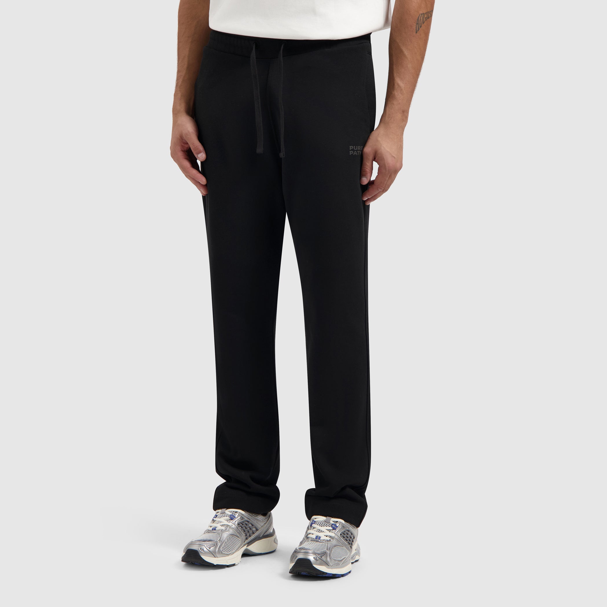 Stacked Logo Sweat Pants | Black