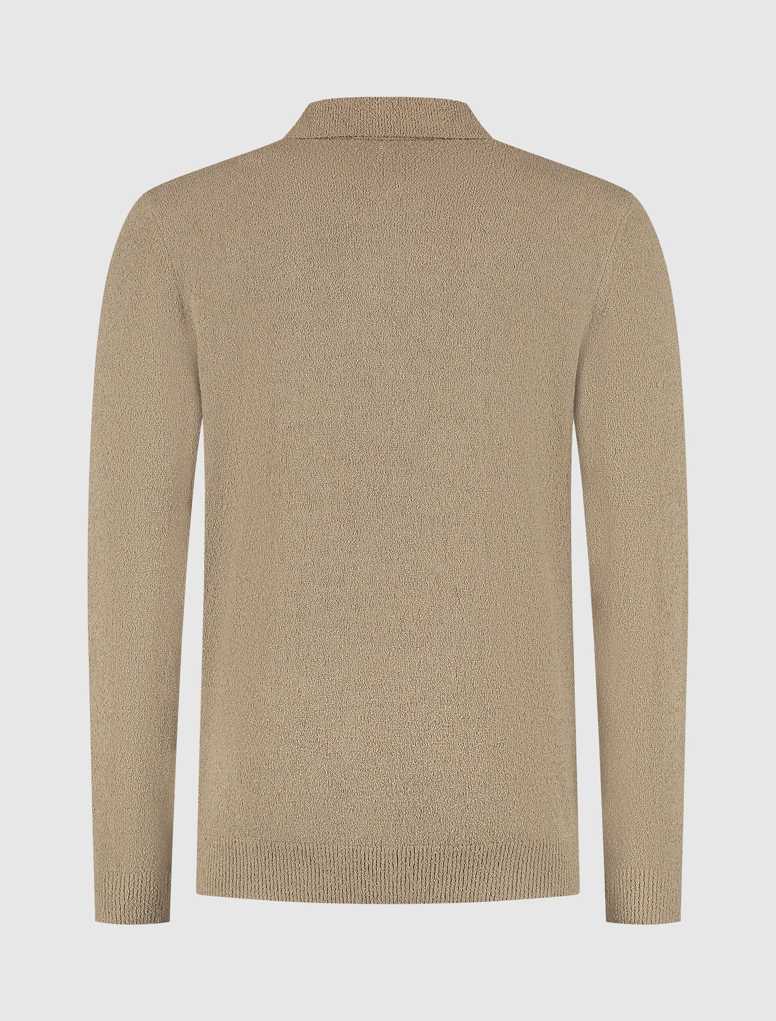 Structure Knit Half-zip Polo | Taupe