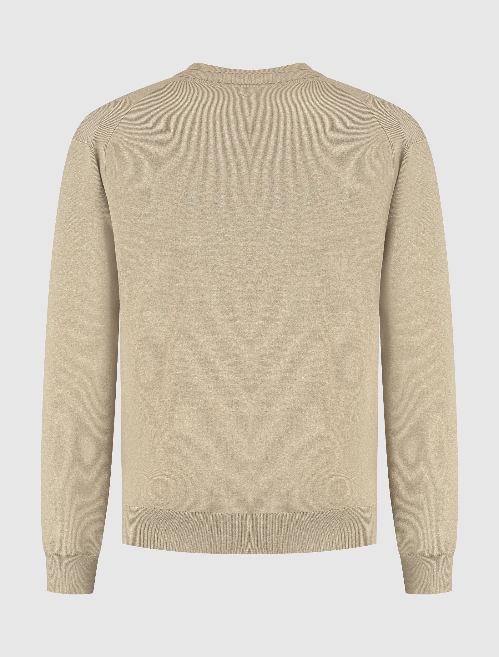 Buttonless Heavy Knit Polo | Taupe