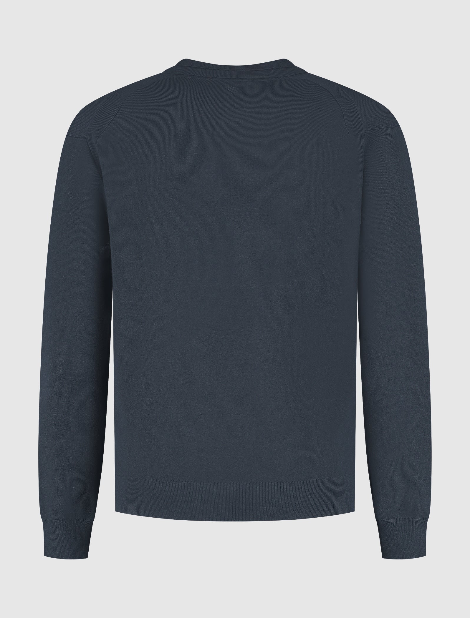 Buttonless Heavy Knit Polo | Dark Navy