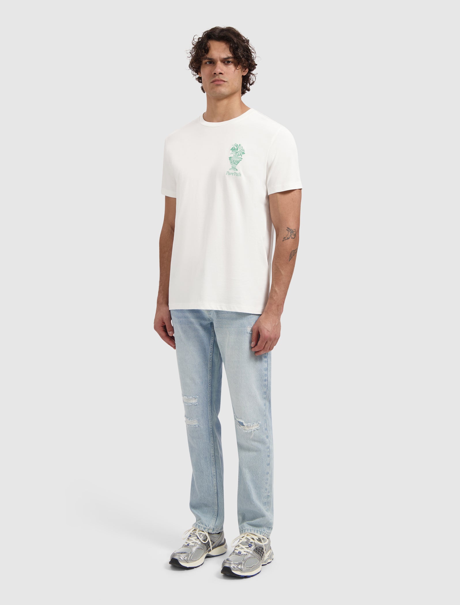 Embroidered Vase T-shirt | Off White