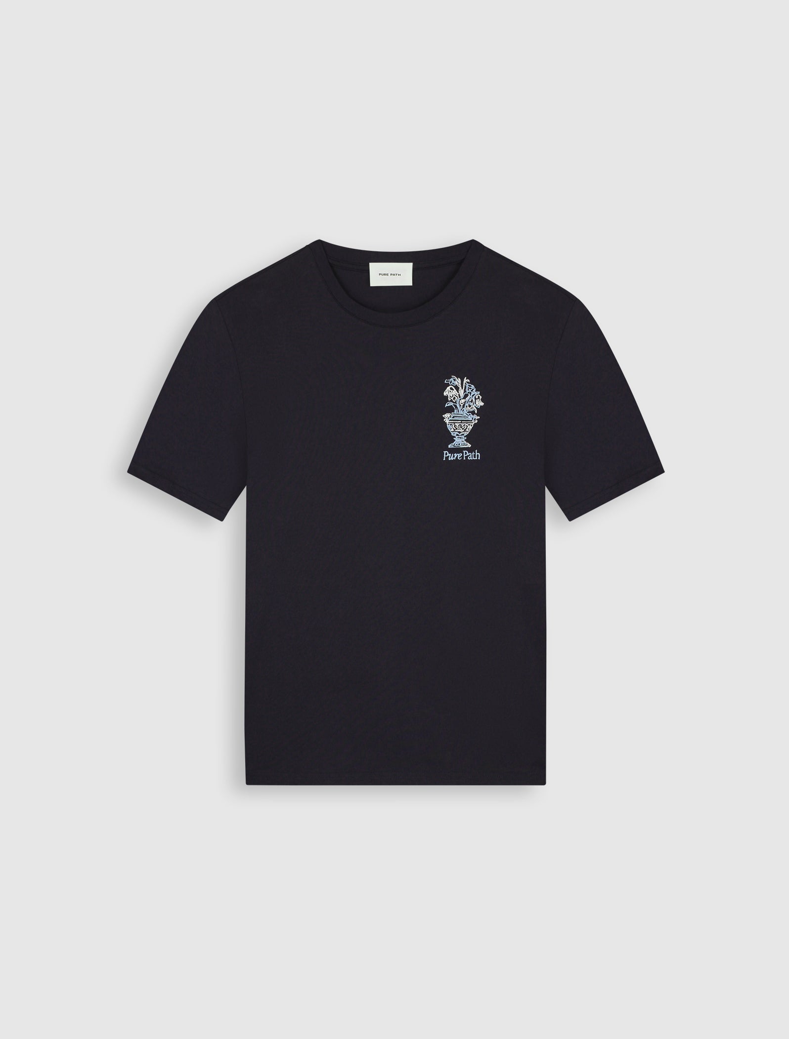 Embroidered Vase T-shirt | Dark Navy