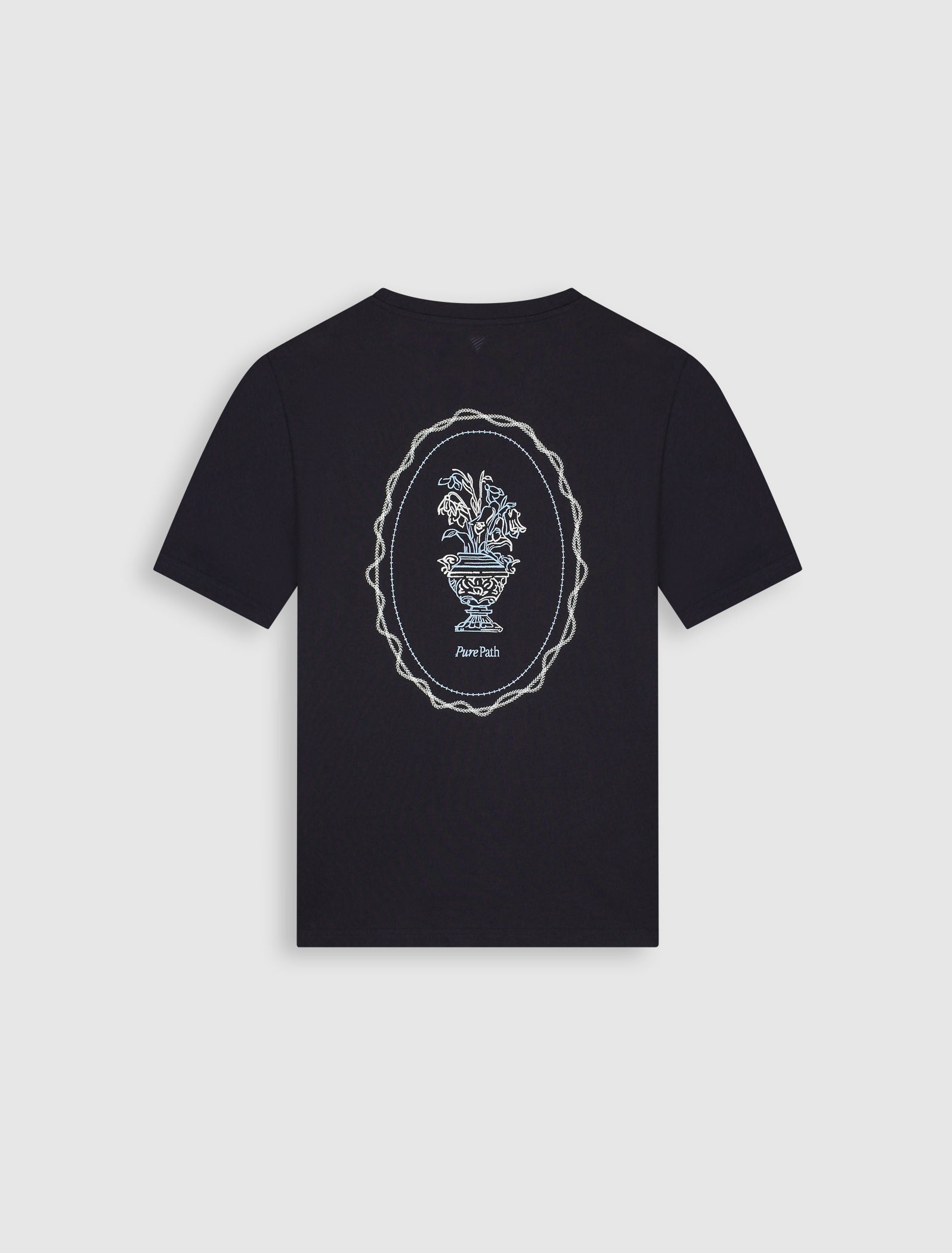 Embroidered Vase T-shirt | Dark Navy