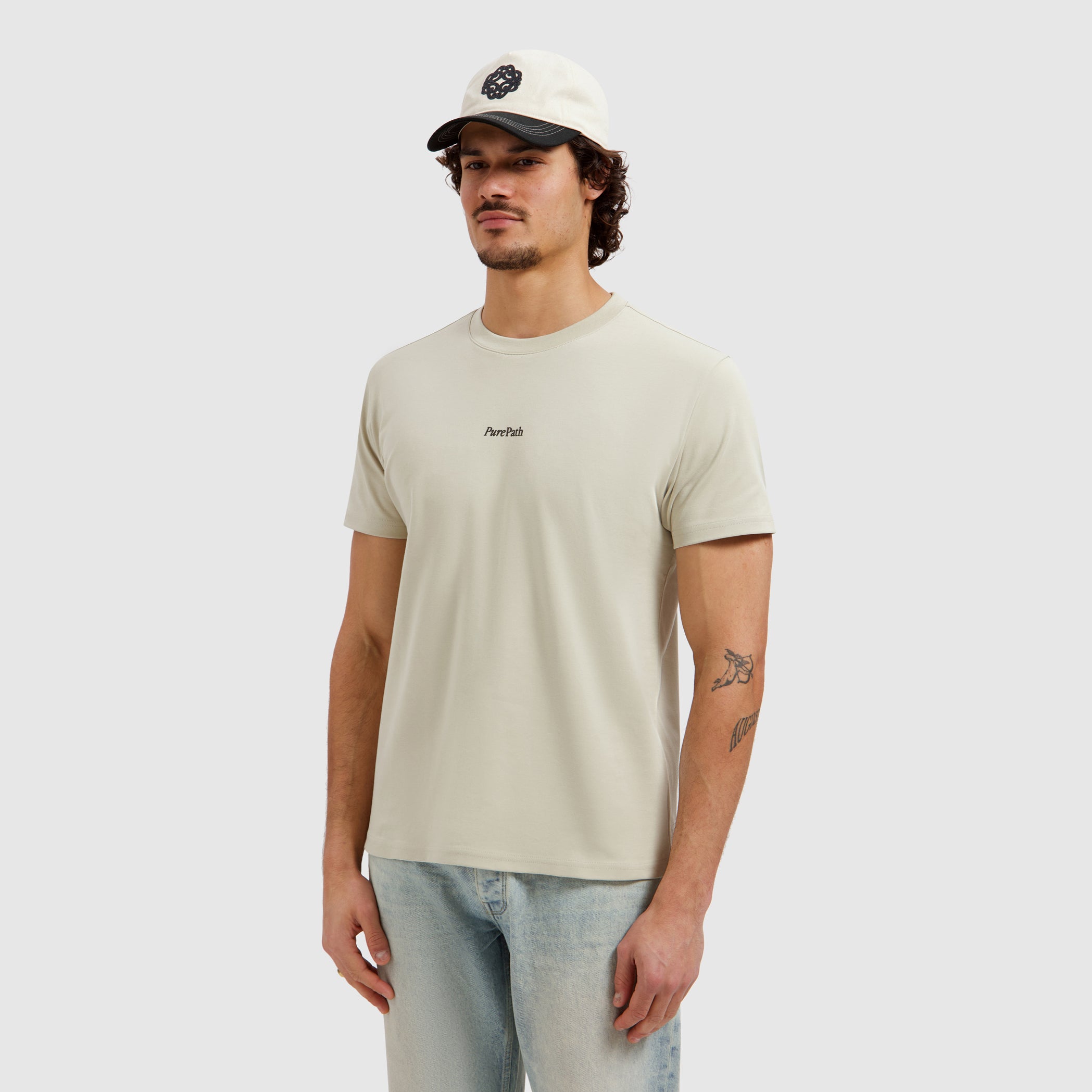 Bold Emblem T-shirt | Sand