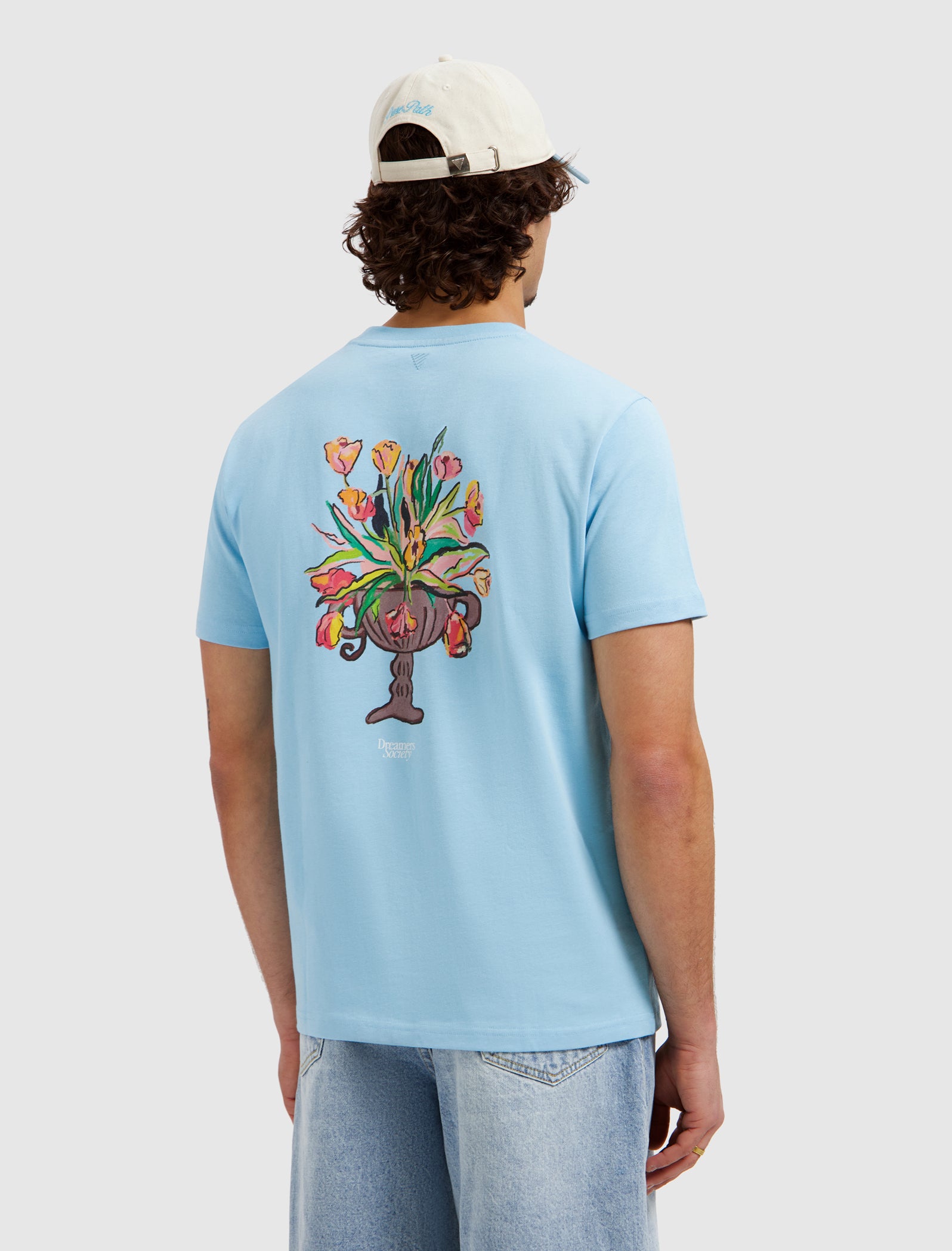 Flower Vase T-shirt | Sky Blue