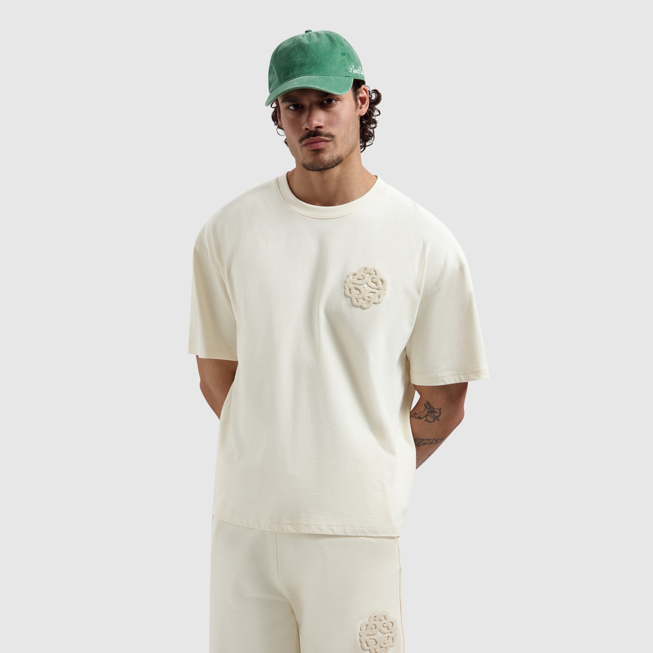 Emblem Badge T-shirt | Ecru