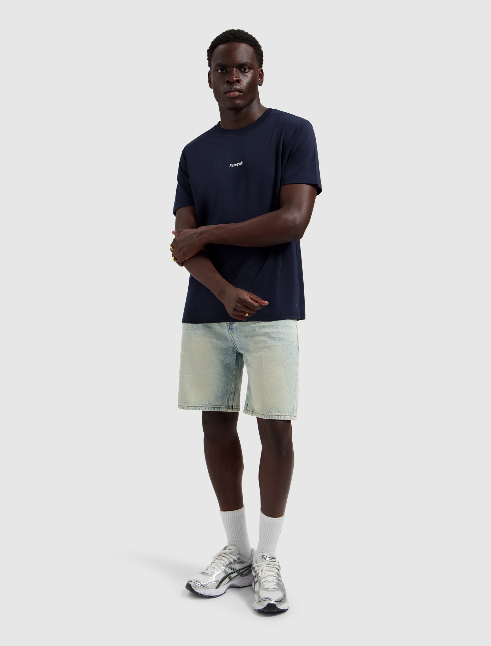 Trio of Flowers T-shirt | Dark Navy