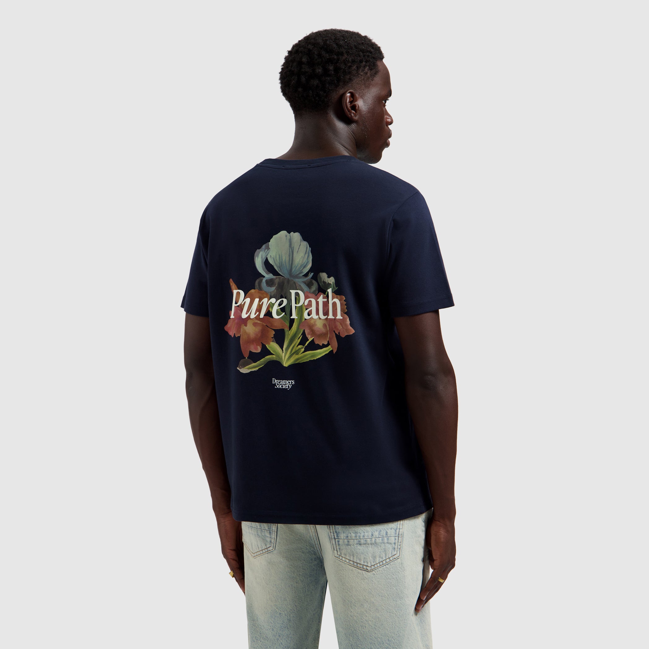 Trio of Flowers T-shirt | Dark Navy