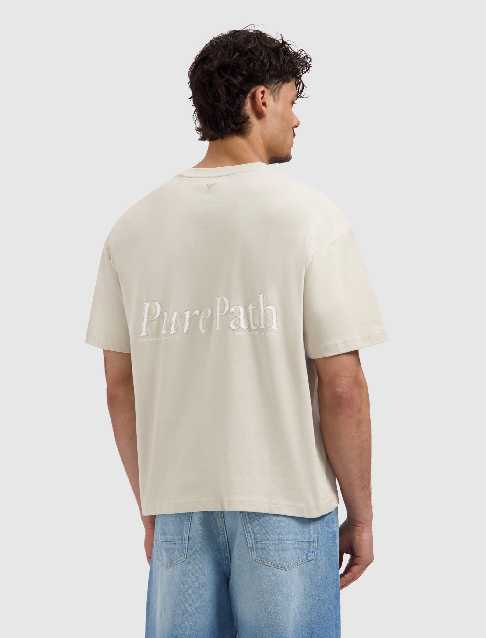 Fundamental Hybrid Logo T-shirt | Sand