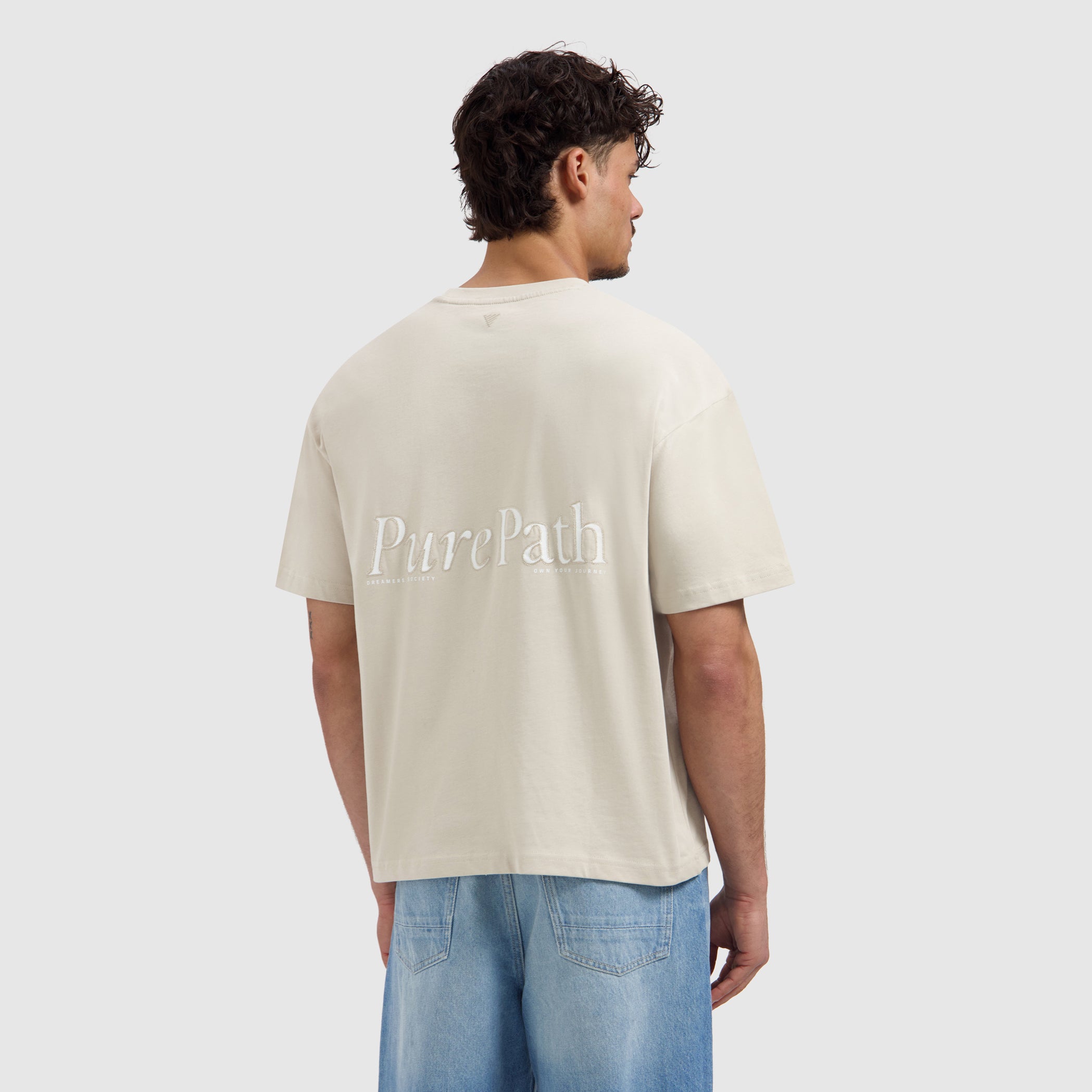 Fundamental Hybrid Logo T-shirt | Sand