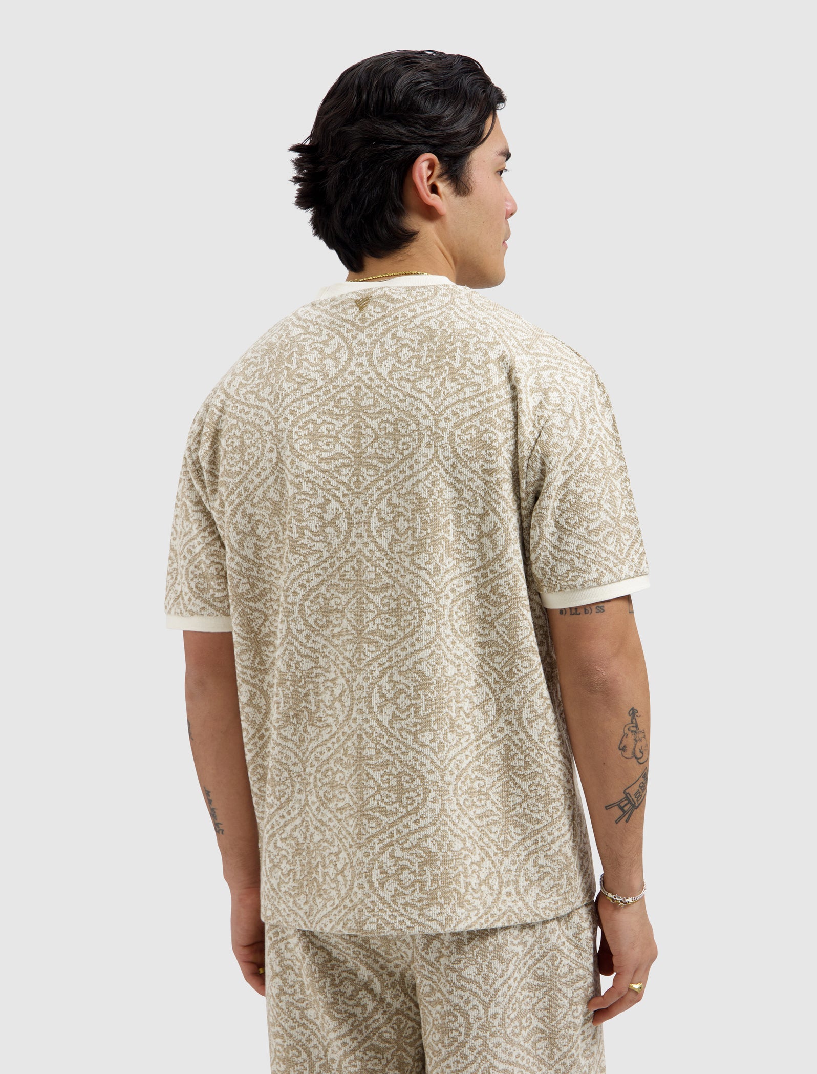 Jacquard T-shirt | Sand