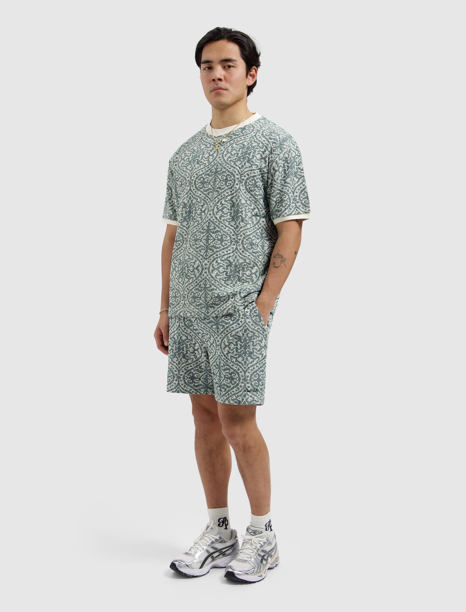 Jacquard T-shirt | Emerald