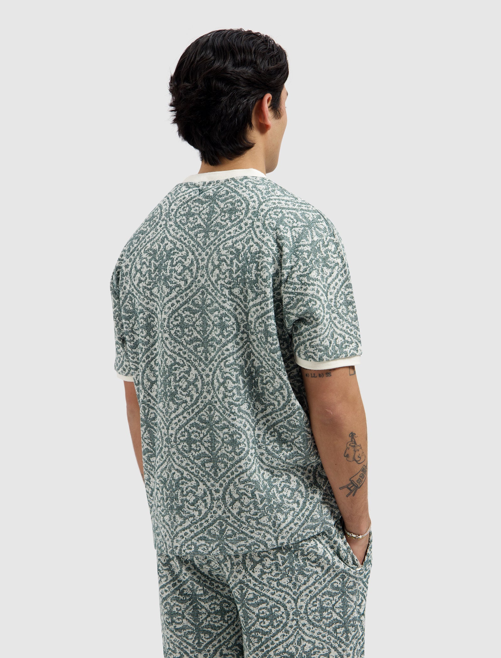 Jacquard T-shirt | Emerald