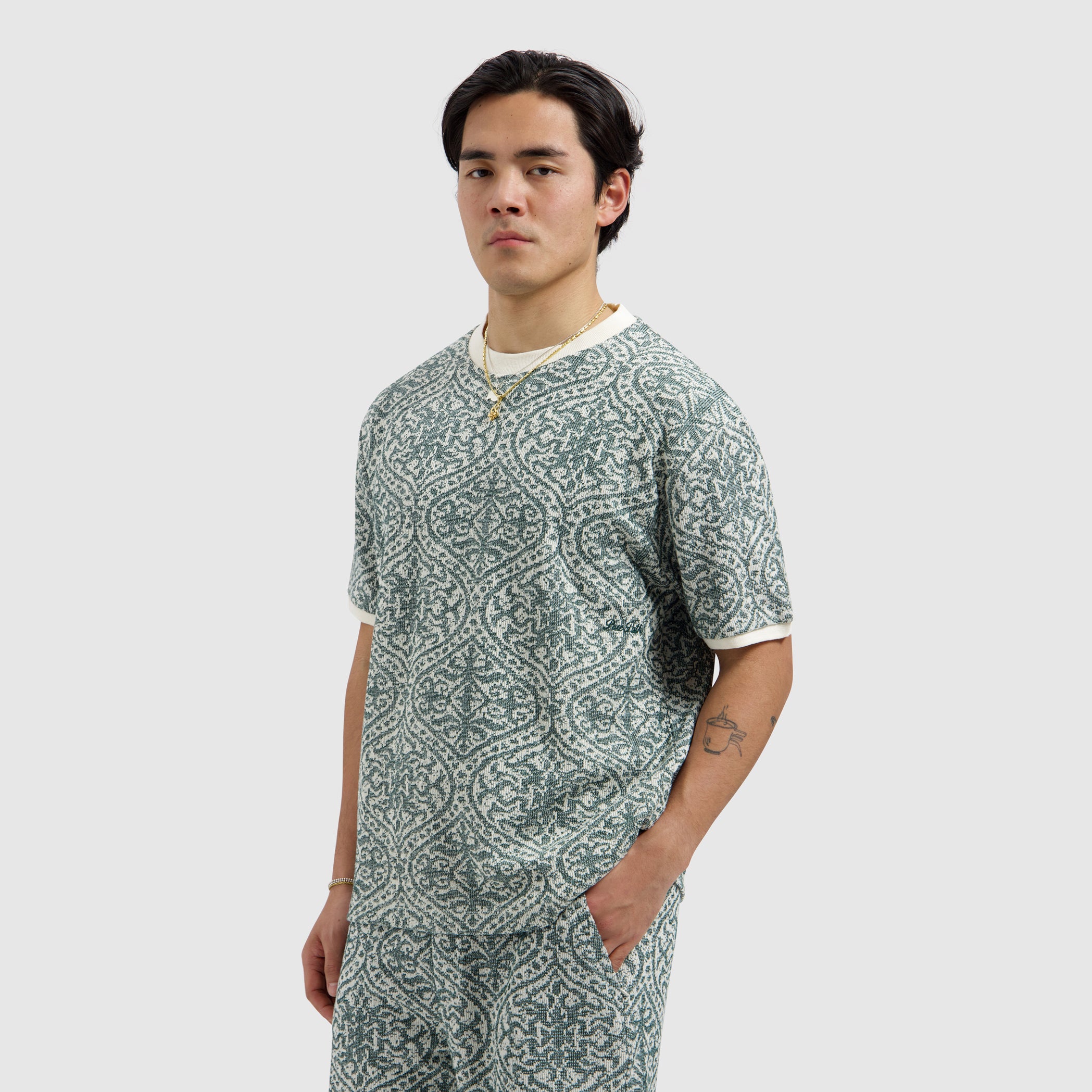 Jacquard T-shirt | Emerald