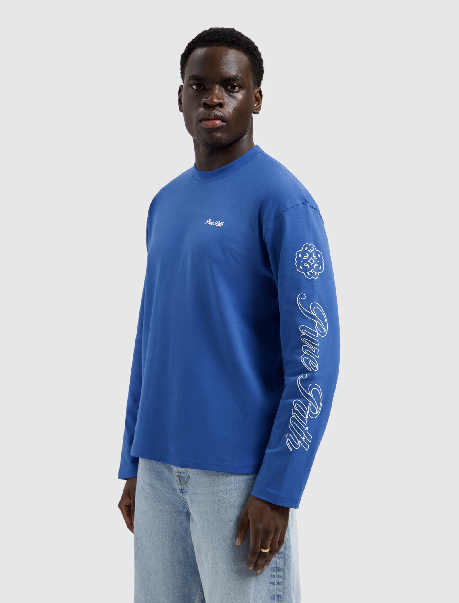 Essence Of Life Longsleeve T-shirt | Faded Cobalt