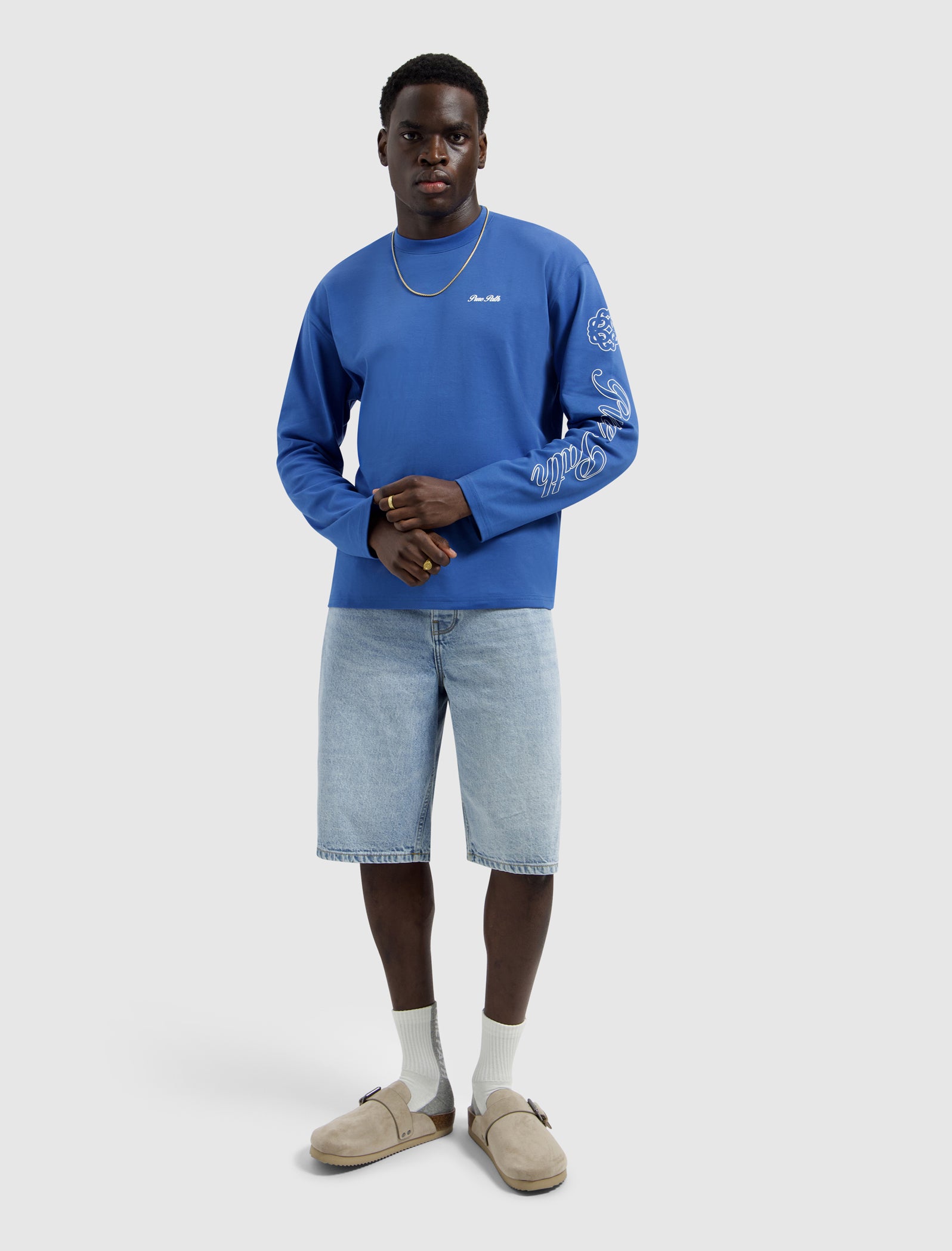 Essence Of Life Longsleeve T-shirt | Faded Cobalt