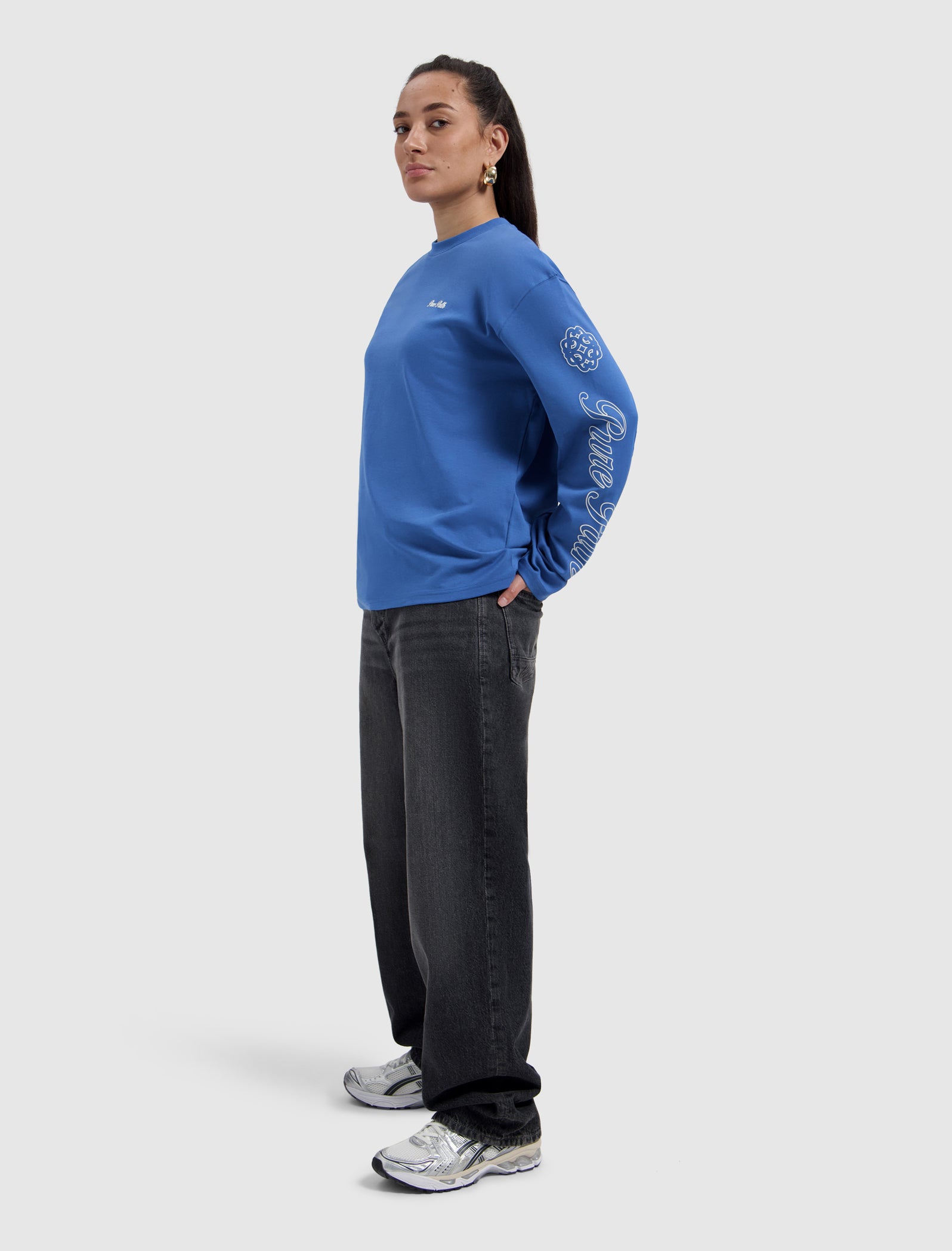 Essence Of Life Longsleeve T-shirt | Faded Cobalt