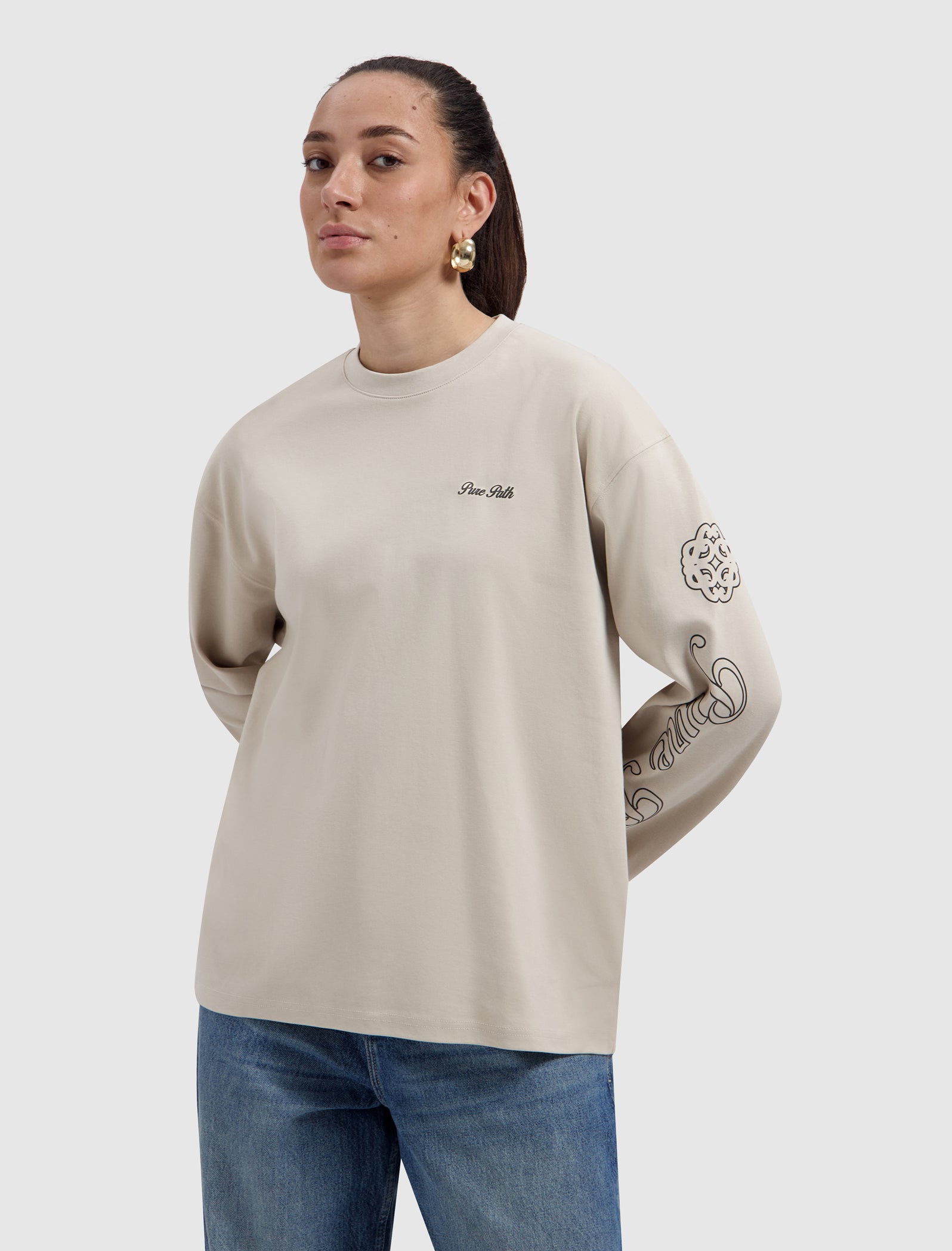 Essence Of Life Longsleeve T-shirt | Sand