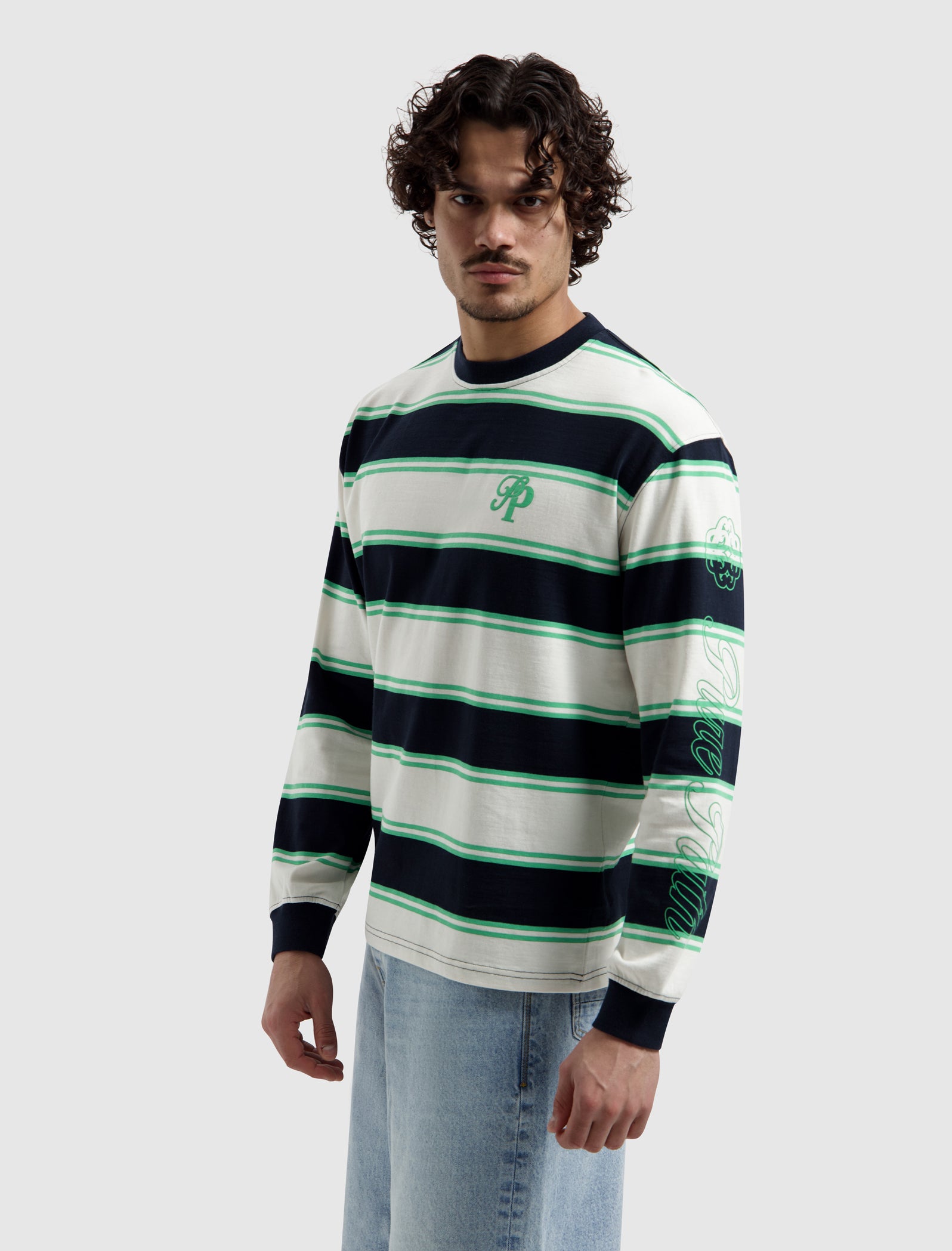 Striped Essence Of Life Longsleeve T-shirt | Off White