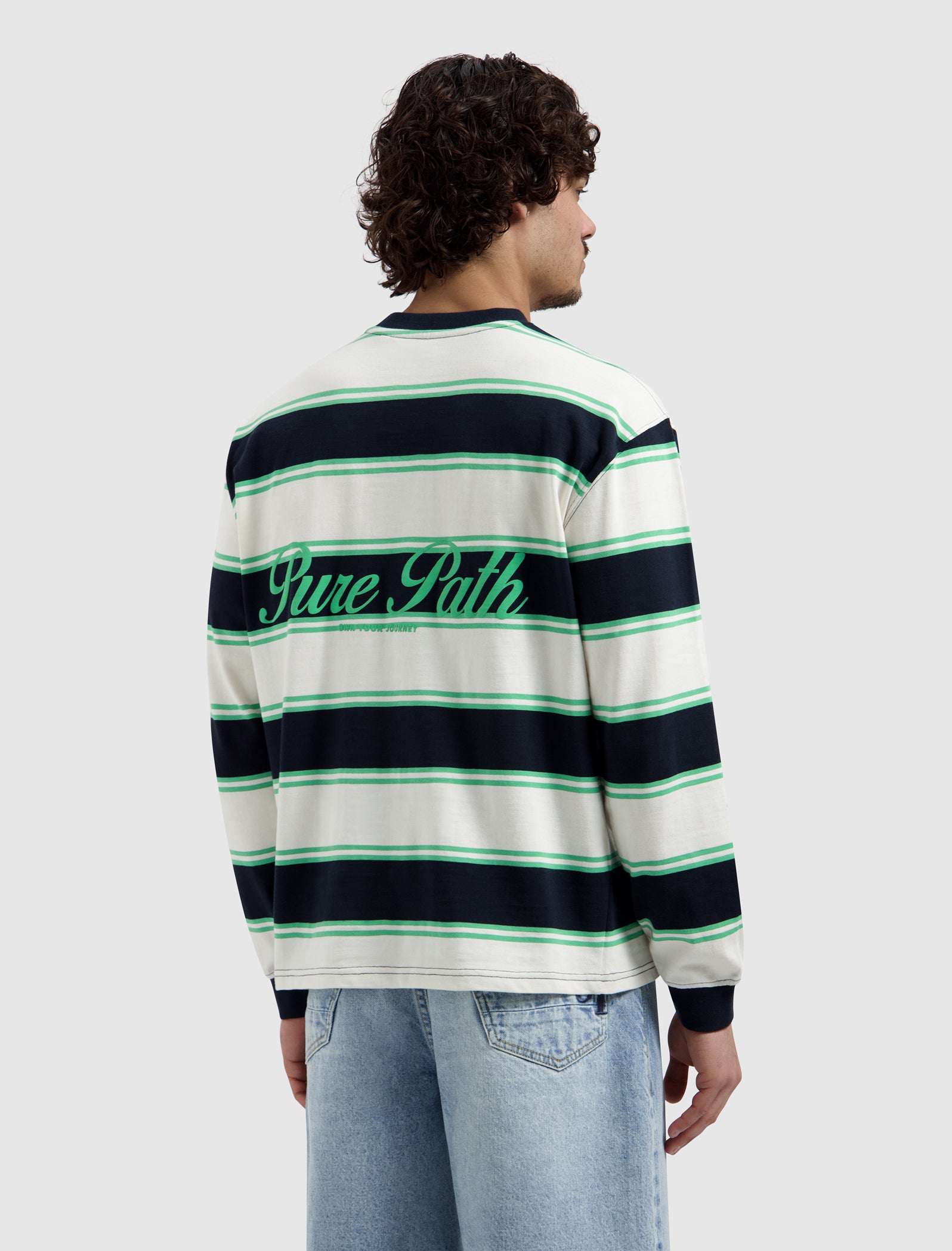 Striped Essence Of Life Longsleeve T-shirt | Off White