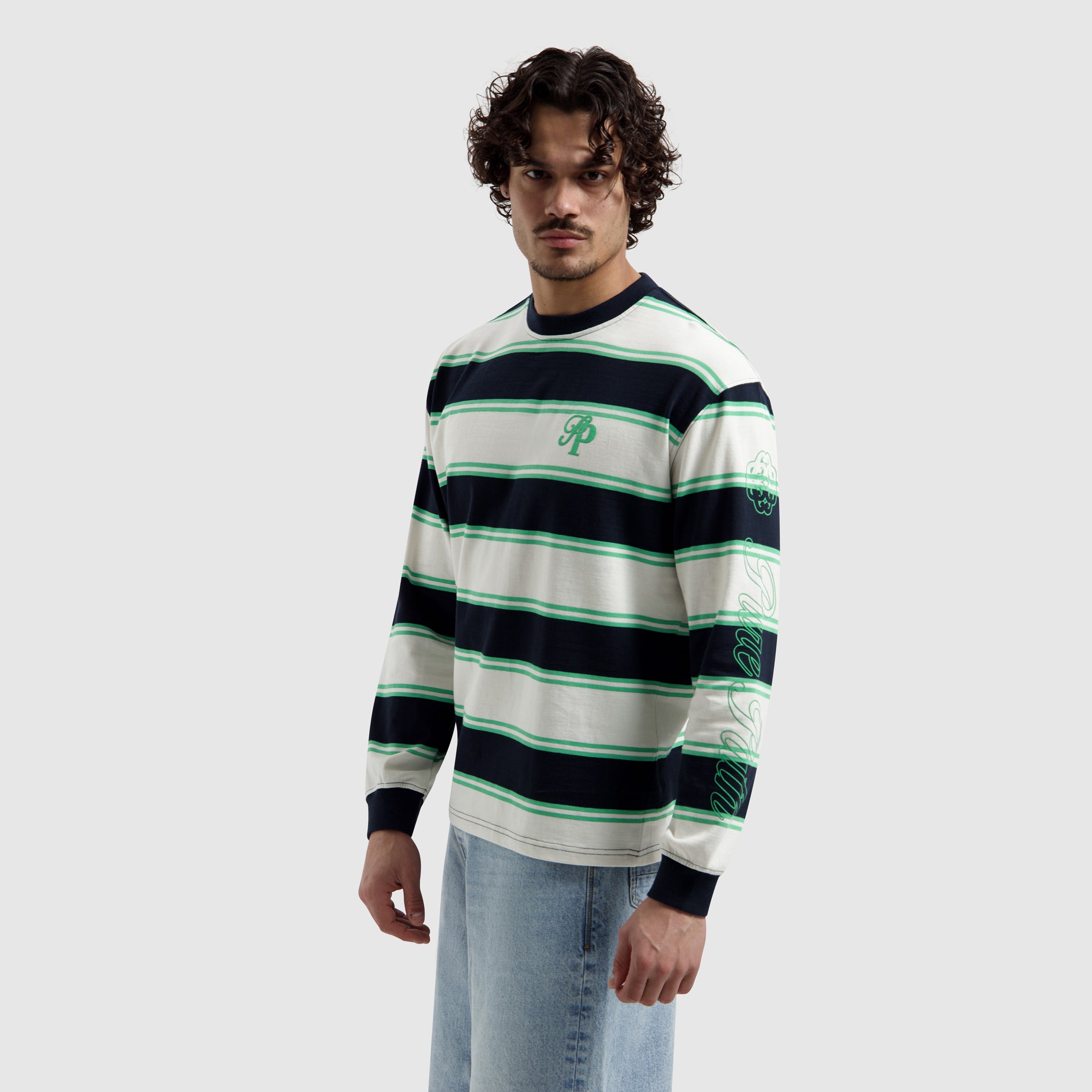 Striped Essence Of Life Longsleeve T-shirt | Off White