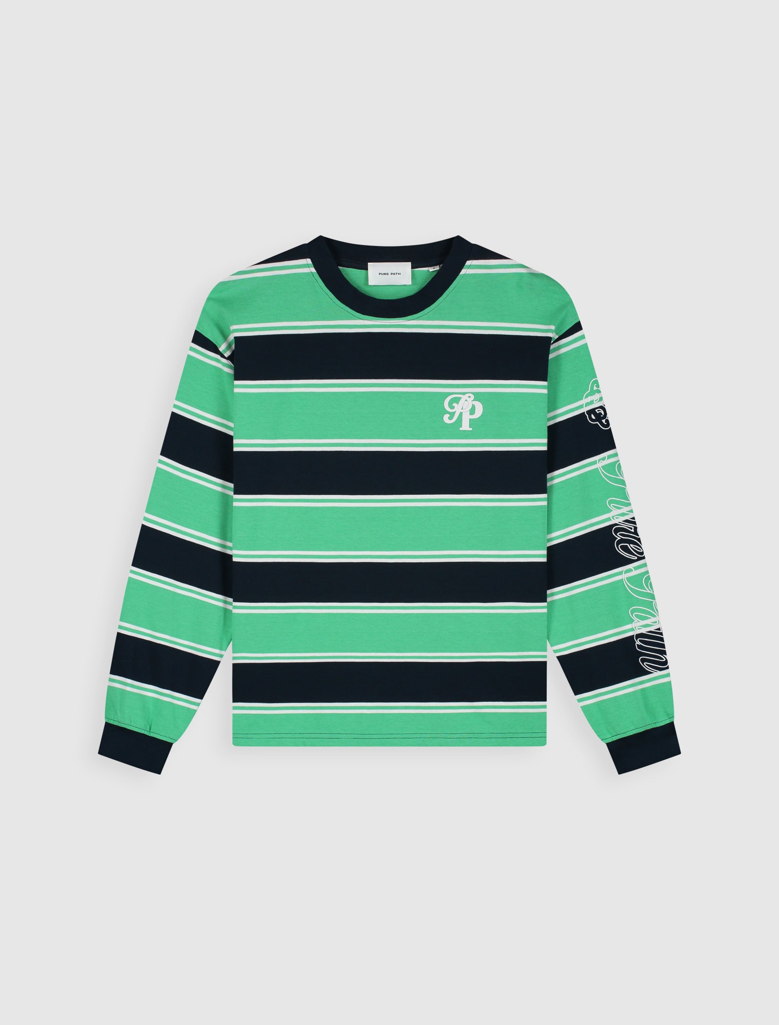 Striped Essence Of Life Longsleeve T-shirt | Emerald