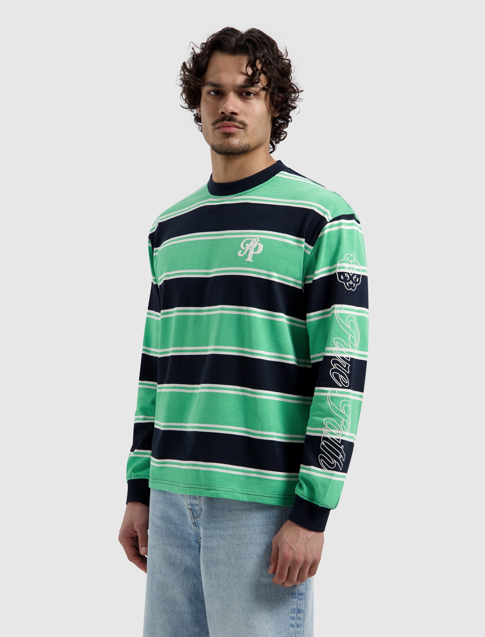 Striped Essence Of Life Longsleeve T-shirt | Emerald