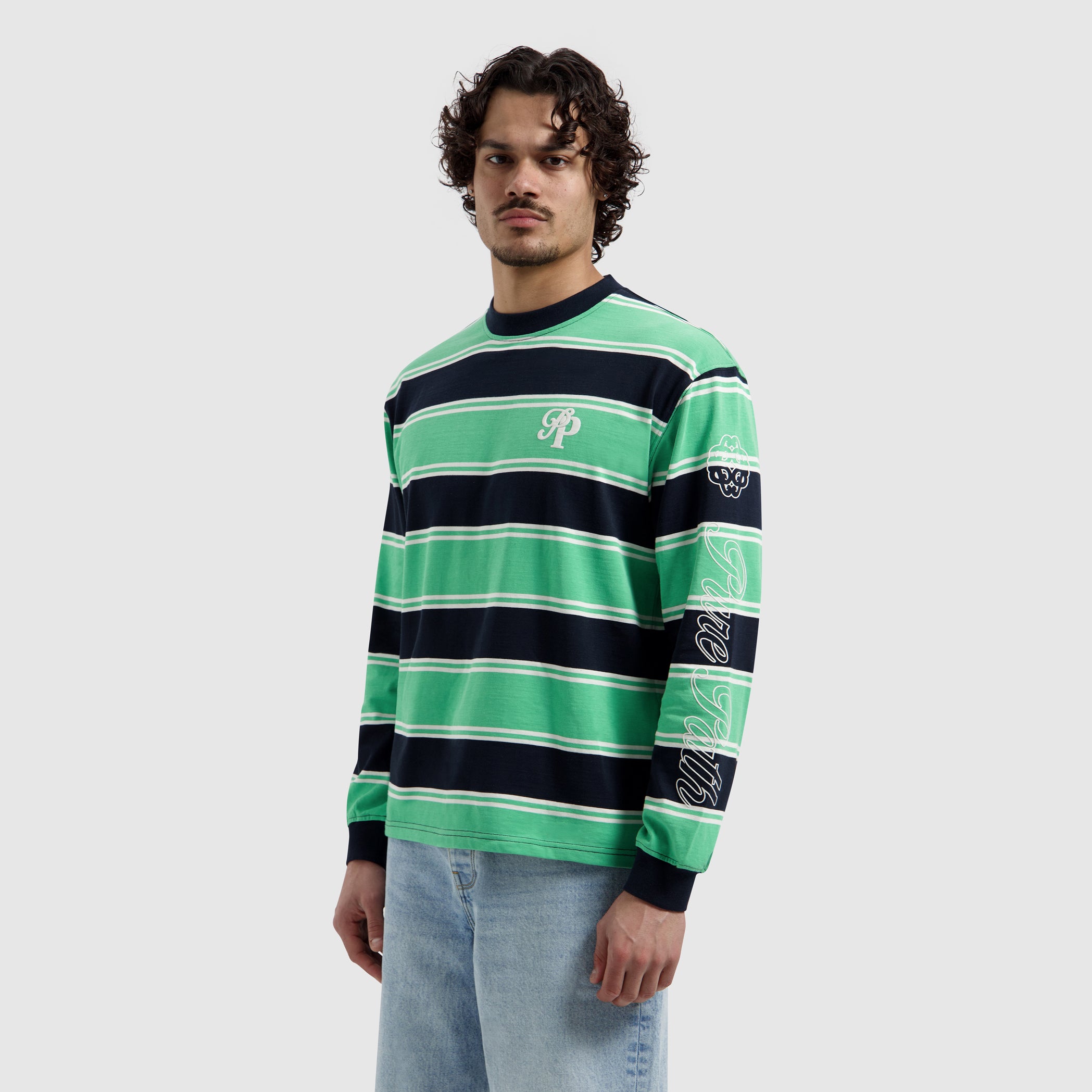Striped Essence Of Life Longsleeve T-shirt | Emerald