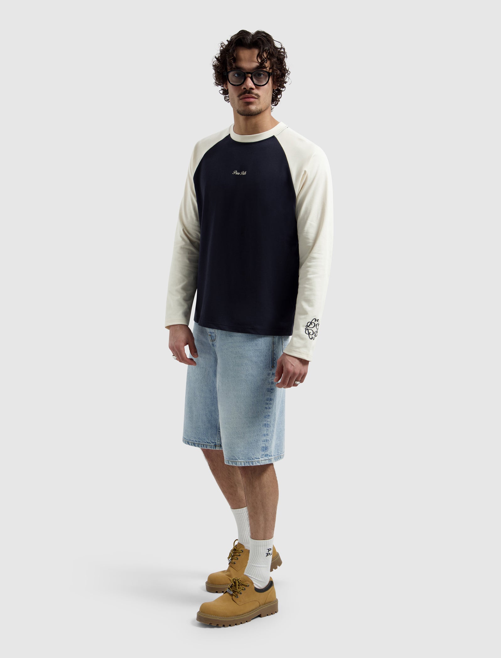 Two-tone Society Longsleeve T-shirt | Dark Navy