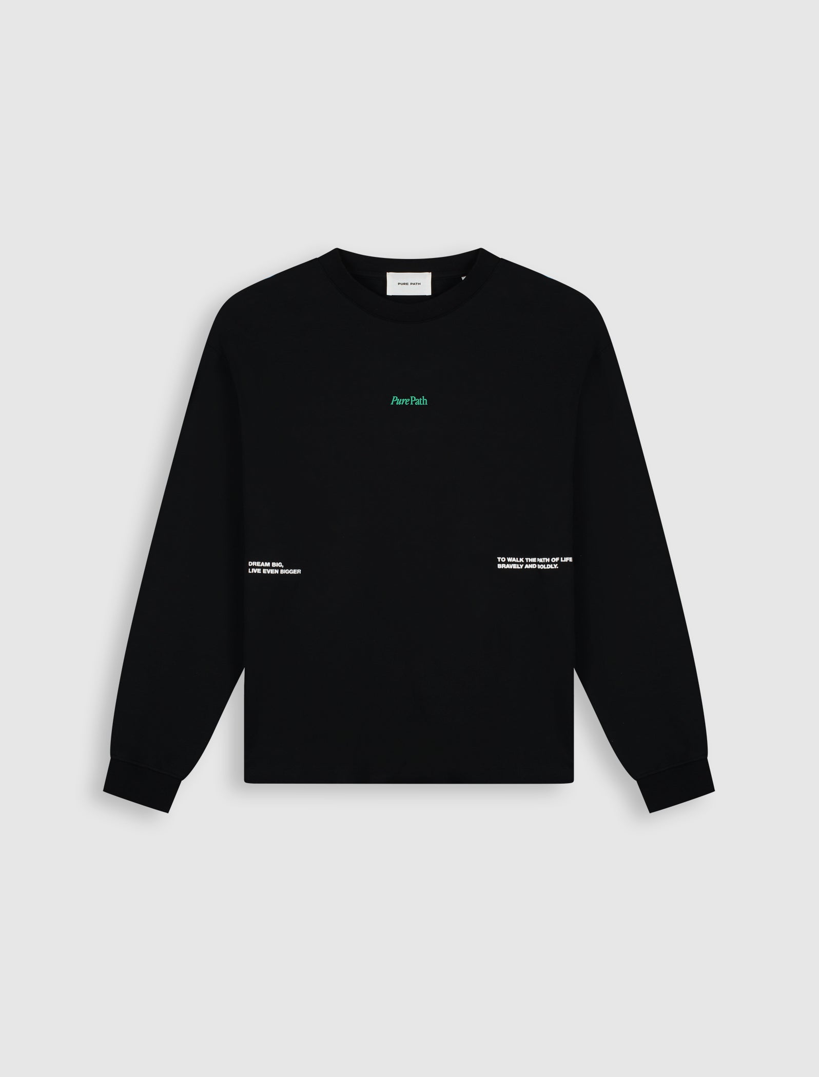 Mirror Logo Longsleeve T-shirt | Black
